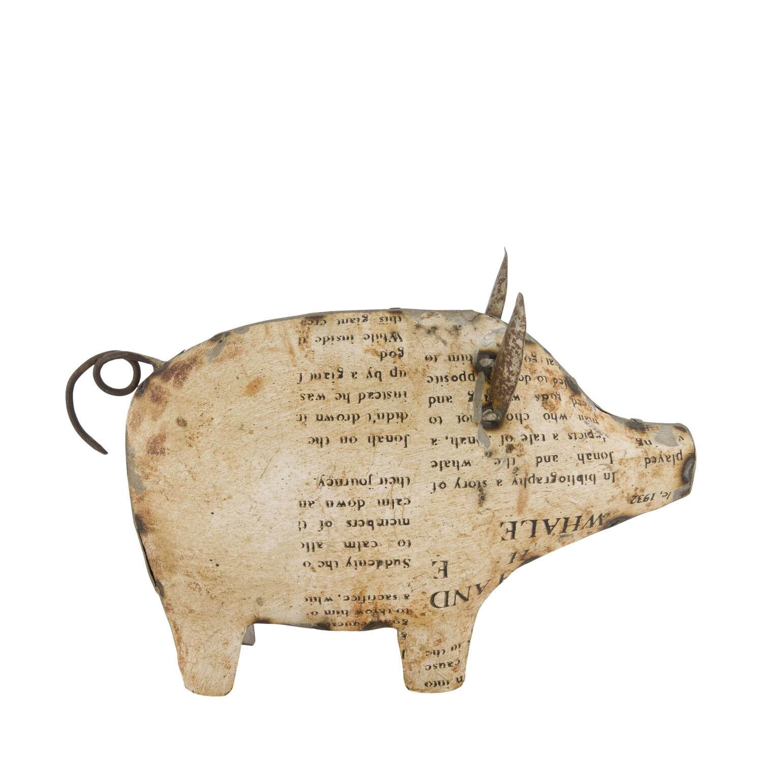 Statue pig metal 26x8x17cm