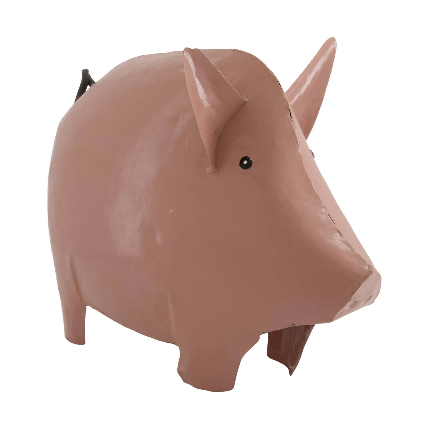 Statue pig metal 38x19x29cm - Pink