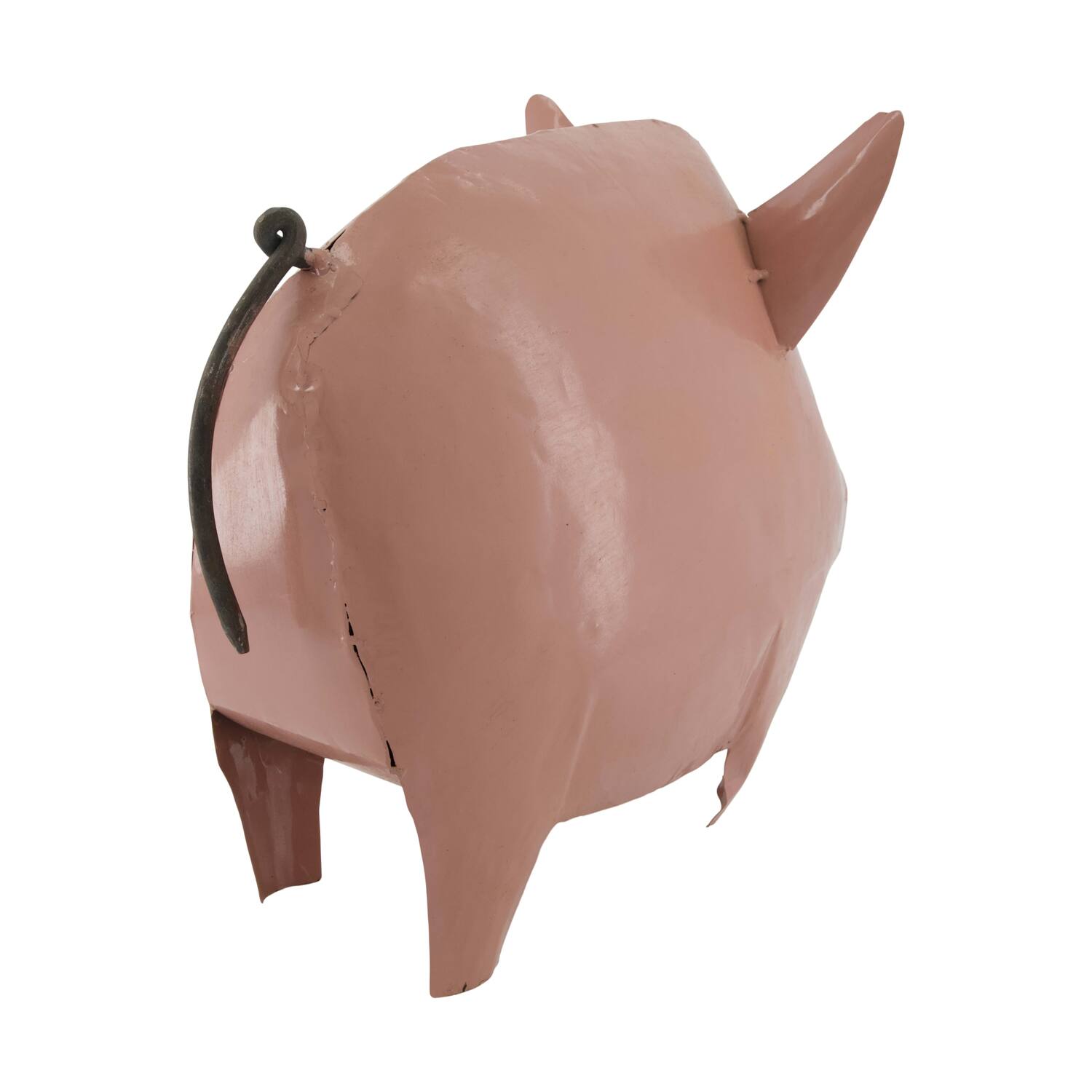 Statue pig metal 38x19x29cm - Pink