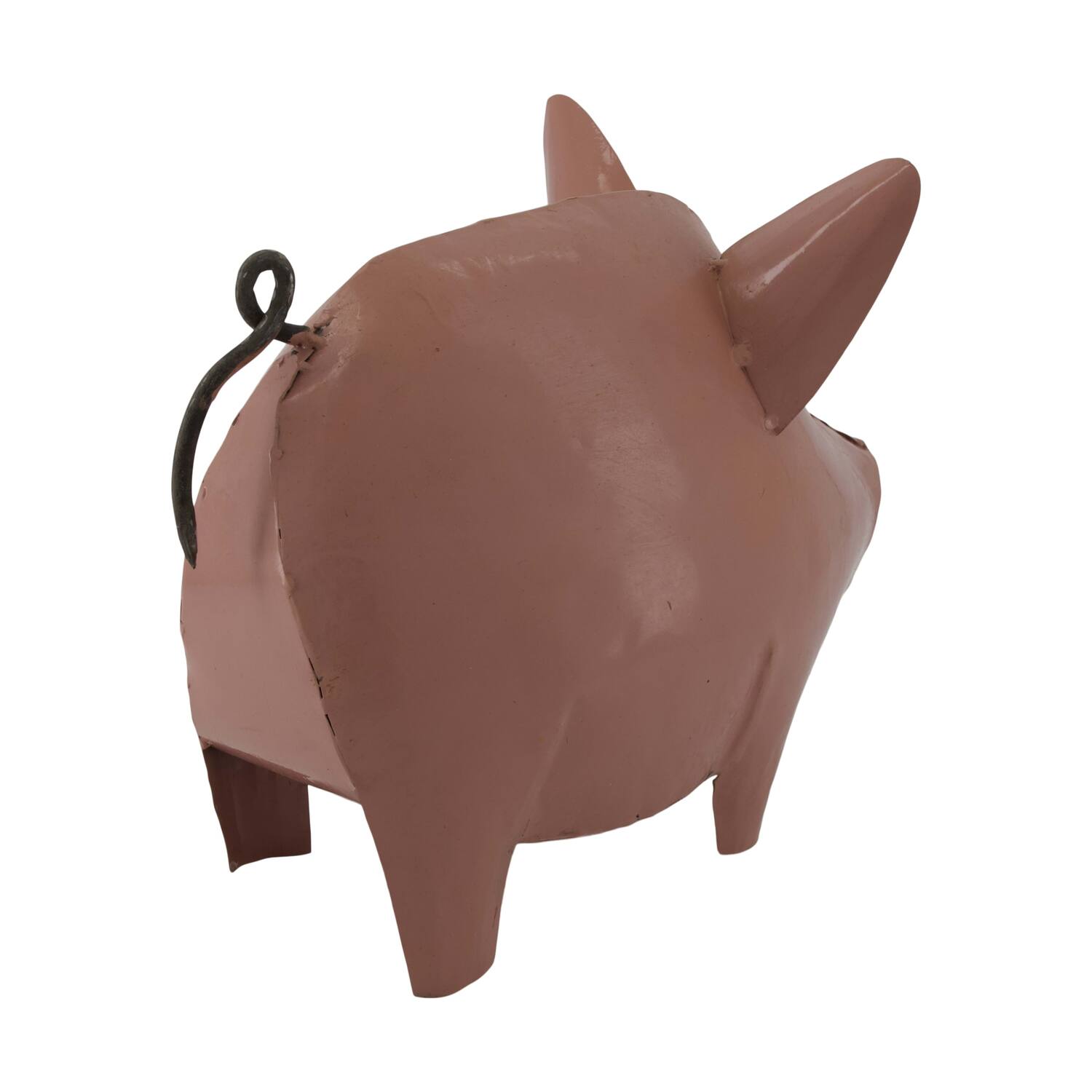 Statue pig metal 28x15x22cm - Pink