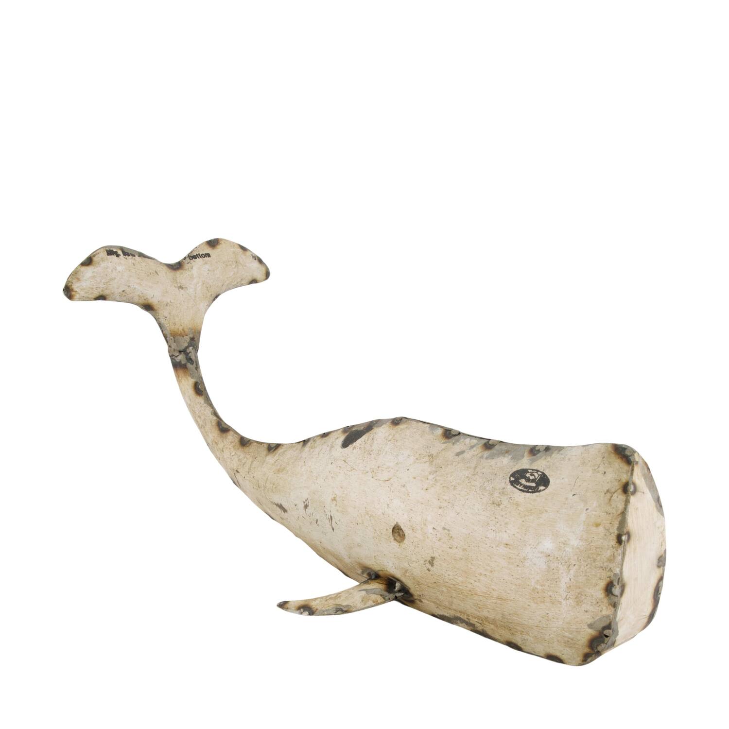 Statue whale metal 38x18x19cm