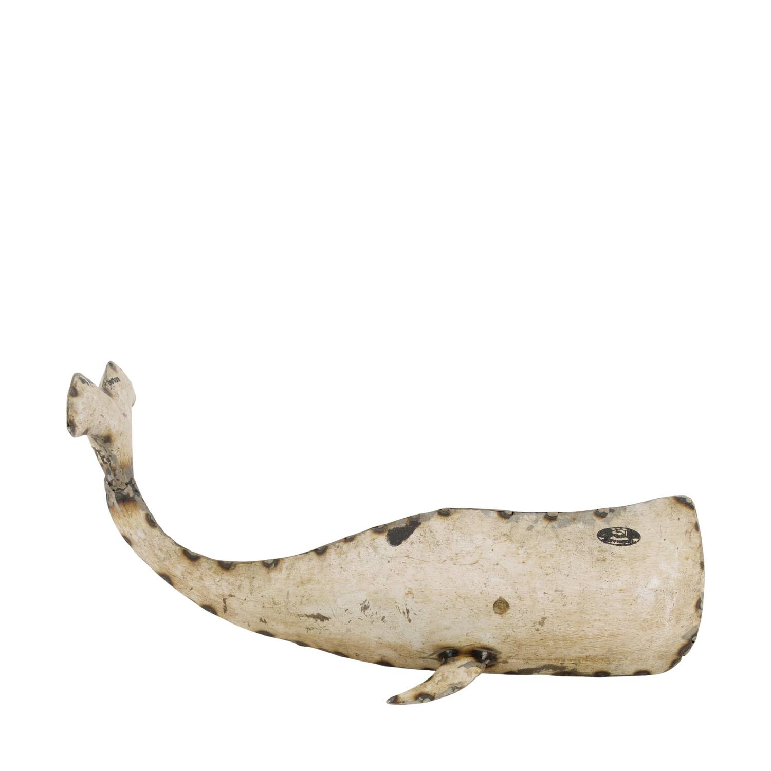 Statue whale metal 38x18x19cm