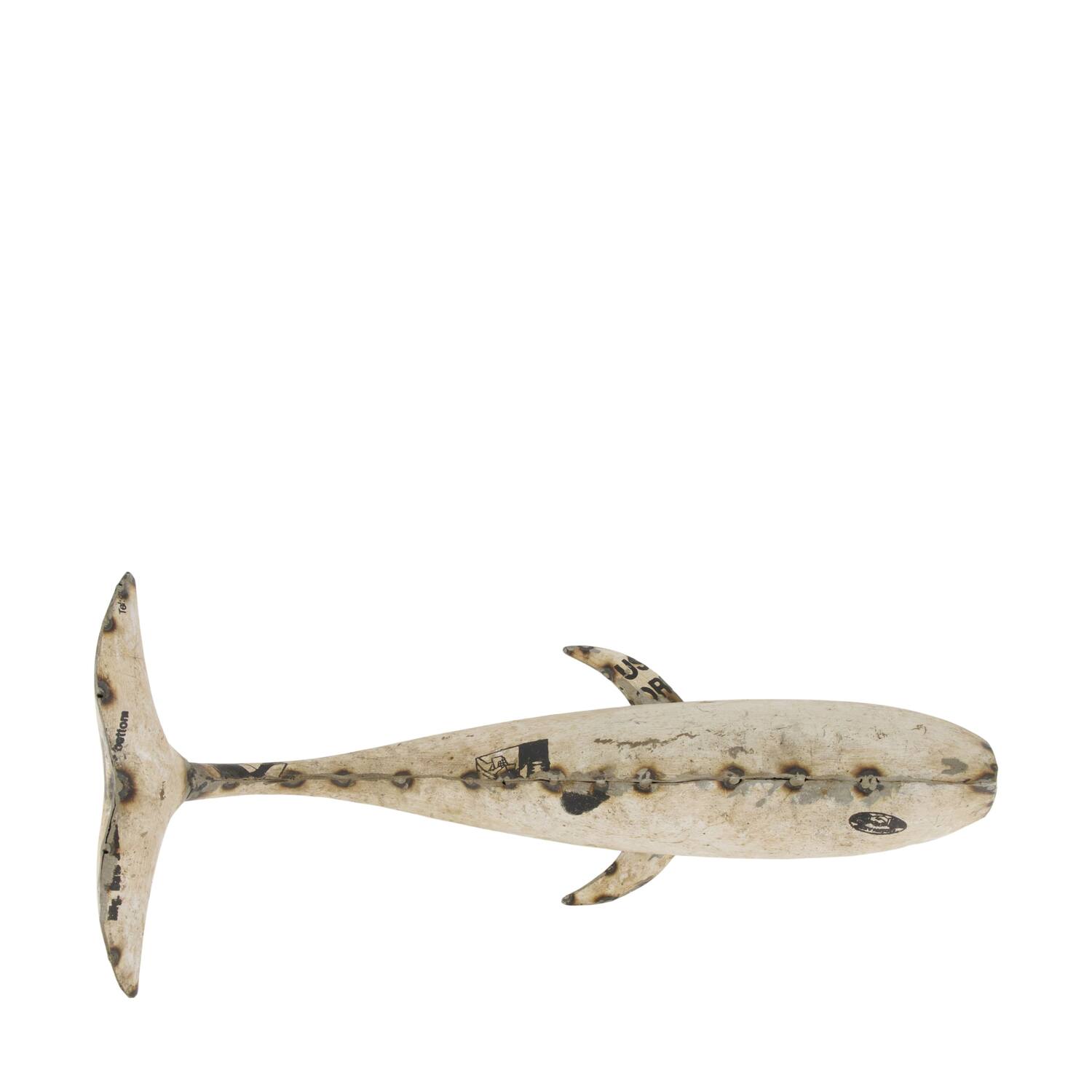 Statue whale metal 38x18x19cm
