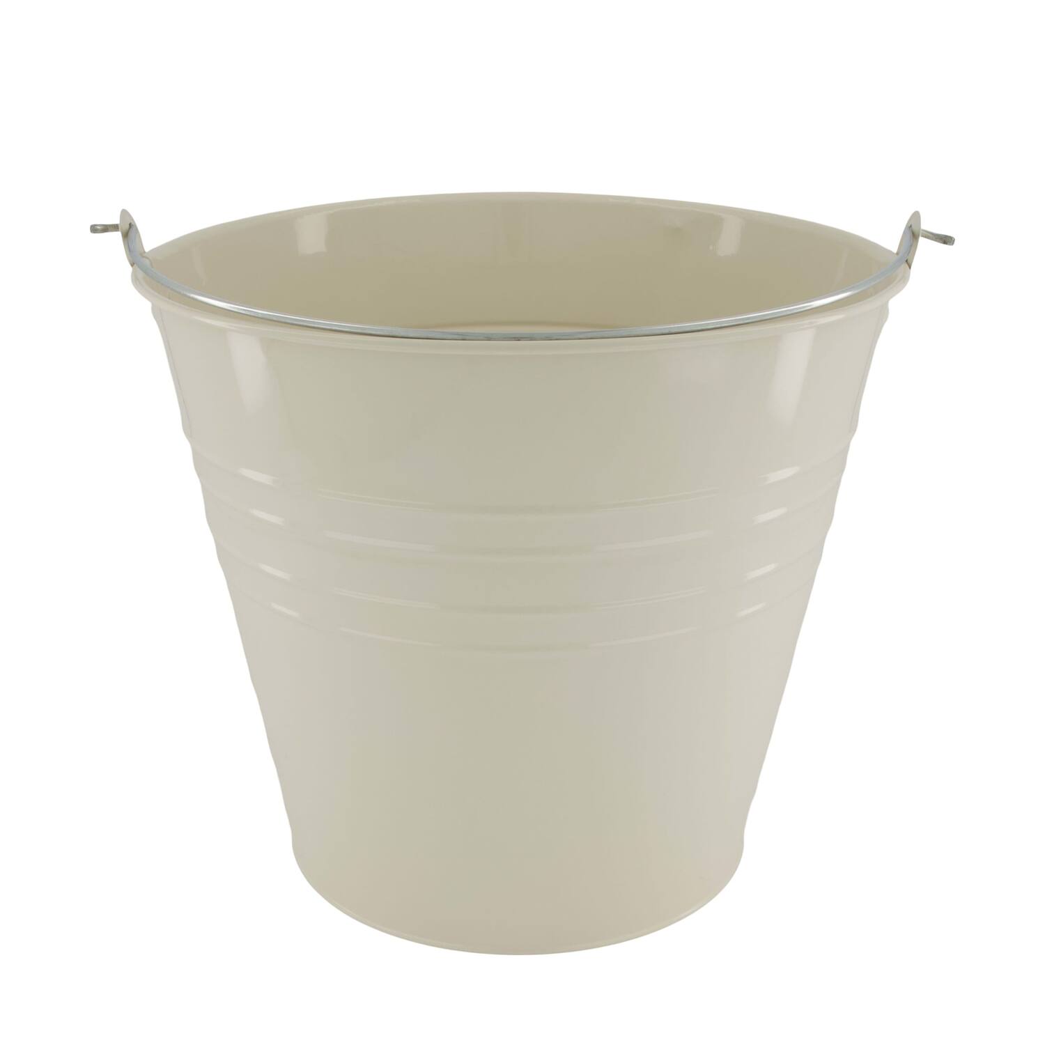 Bucket round metal with handle 30x30x27cm