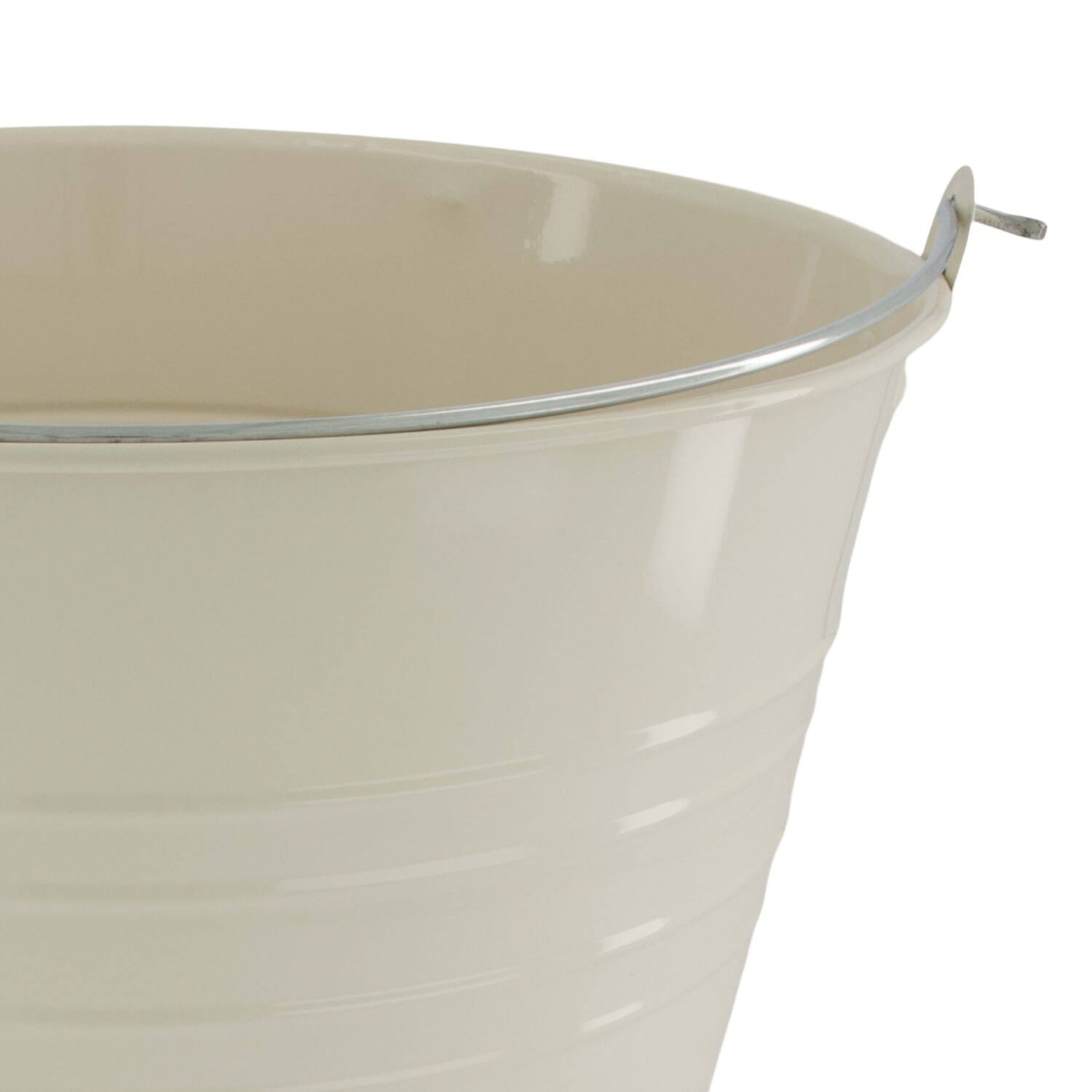 Bucket round metal with handle 30x30x27cm
