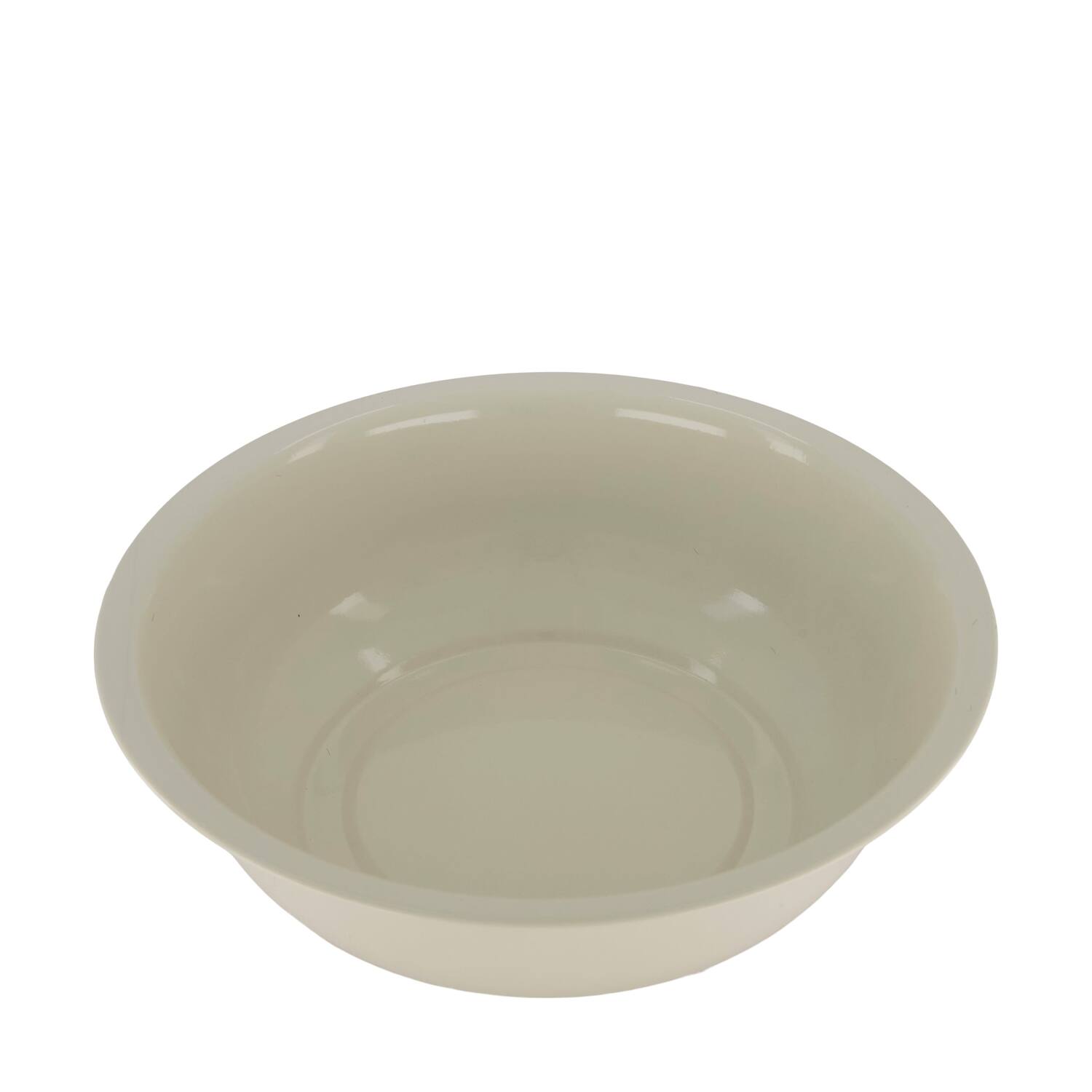 Bowl round metal 34x34x9.5cm - Cream
