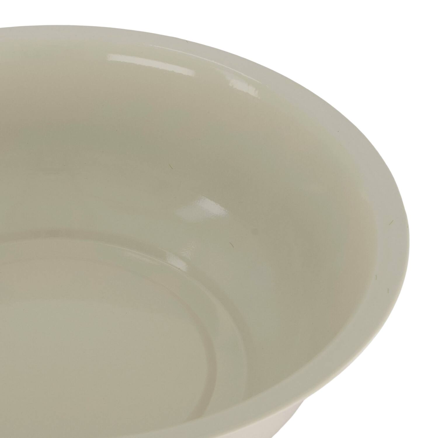 Bowl round metal 34x34x9.5cm - Cream