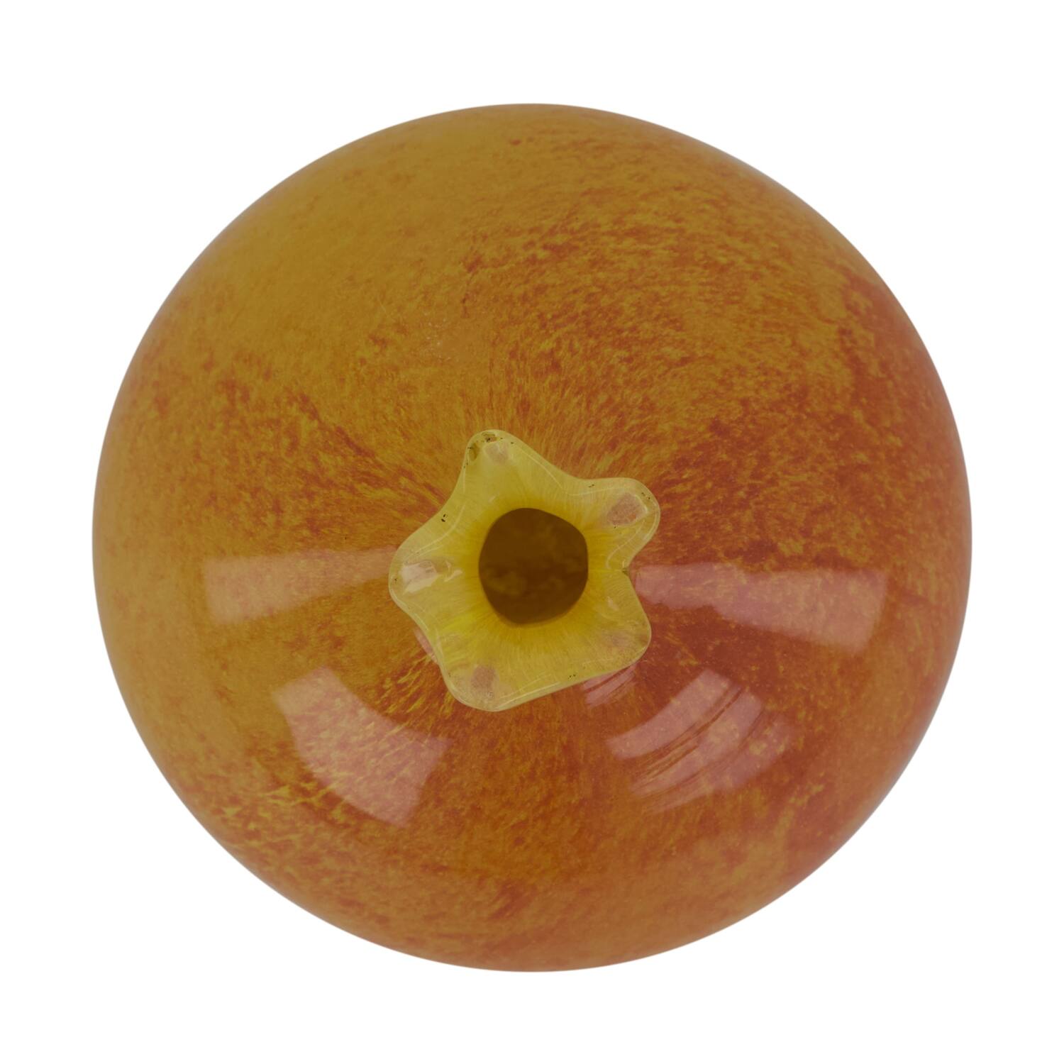 Statue pomegranate glass 12x12x13cm - Orange