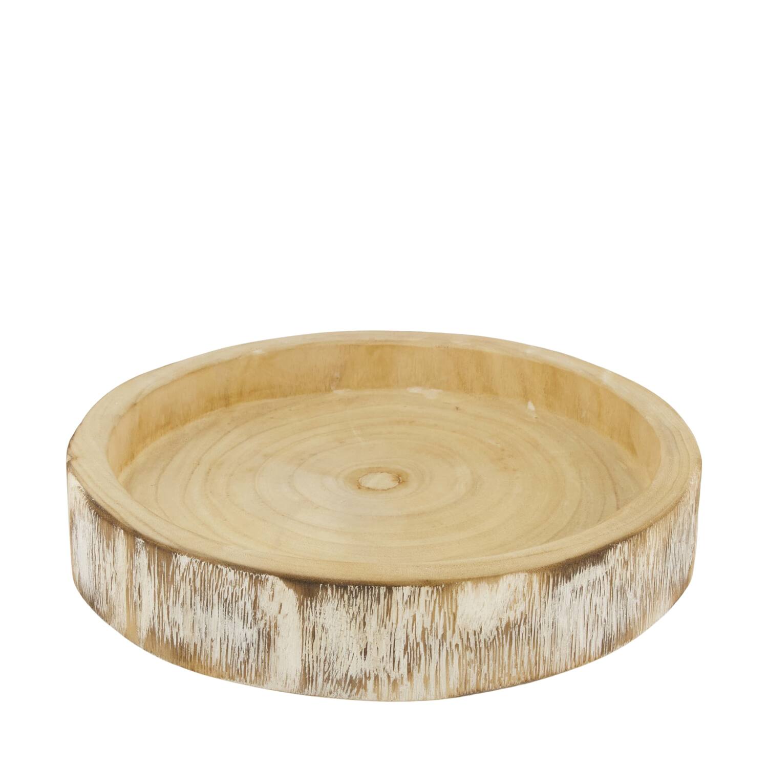 Bowl round paulownia wood 28x28x5cm