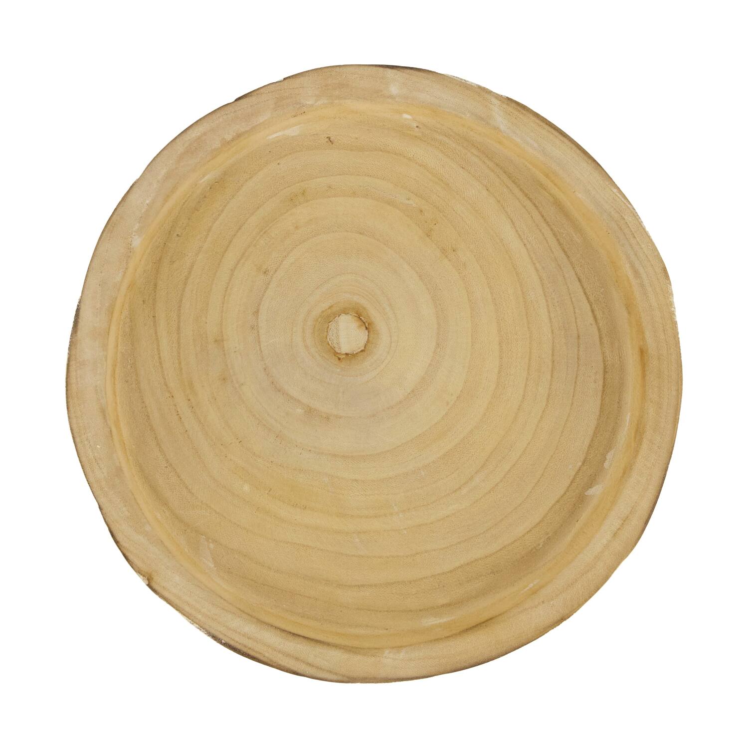 Bowl round paulownia wood 28x28x5cm