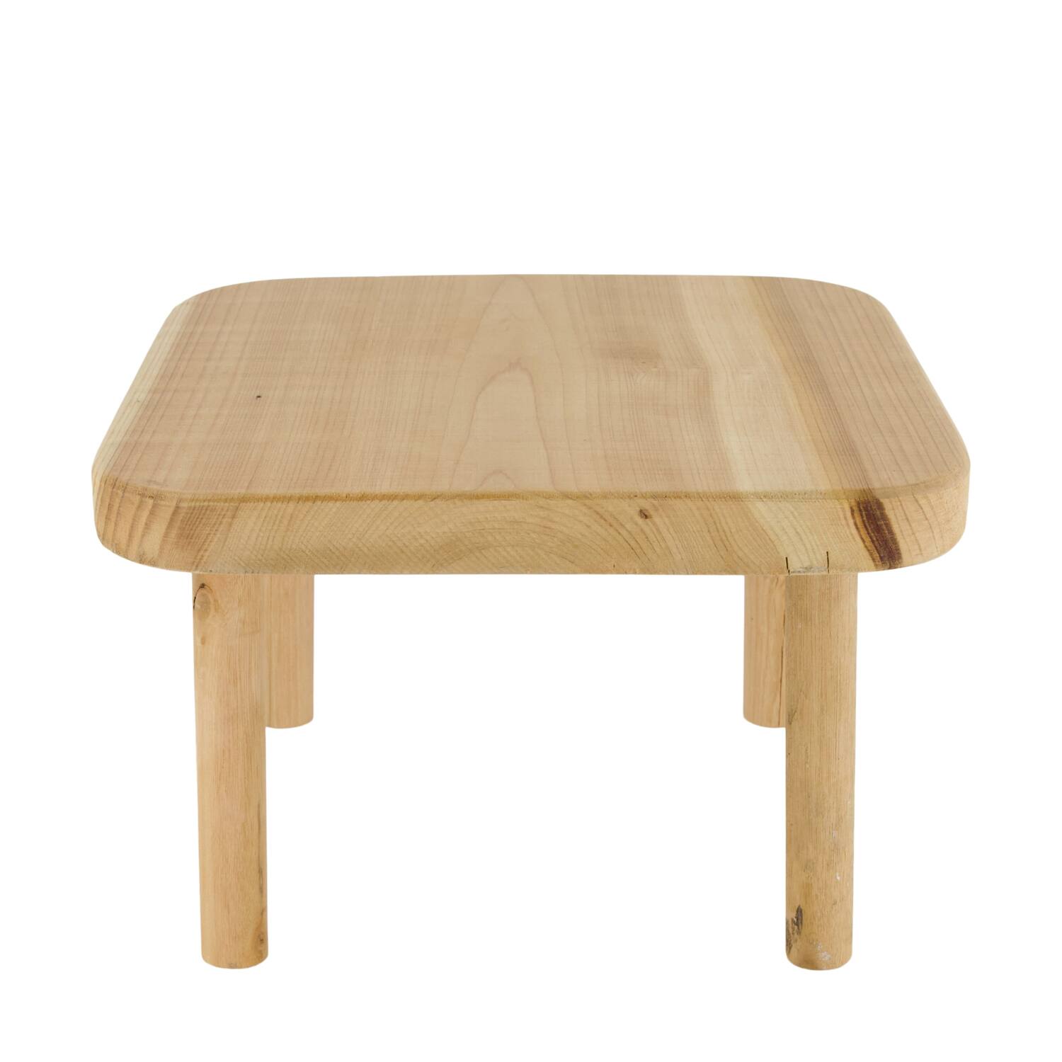 Tray square reclaimed wood on feet 24x24x15cm - Natural