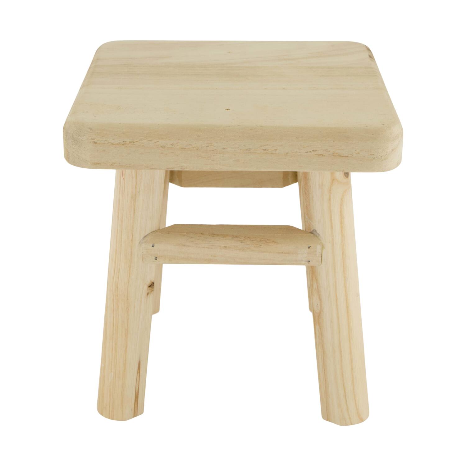 Tray square fir wood on feet 19x19x20cm - Natural