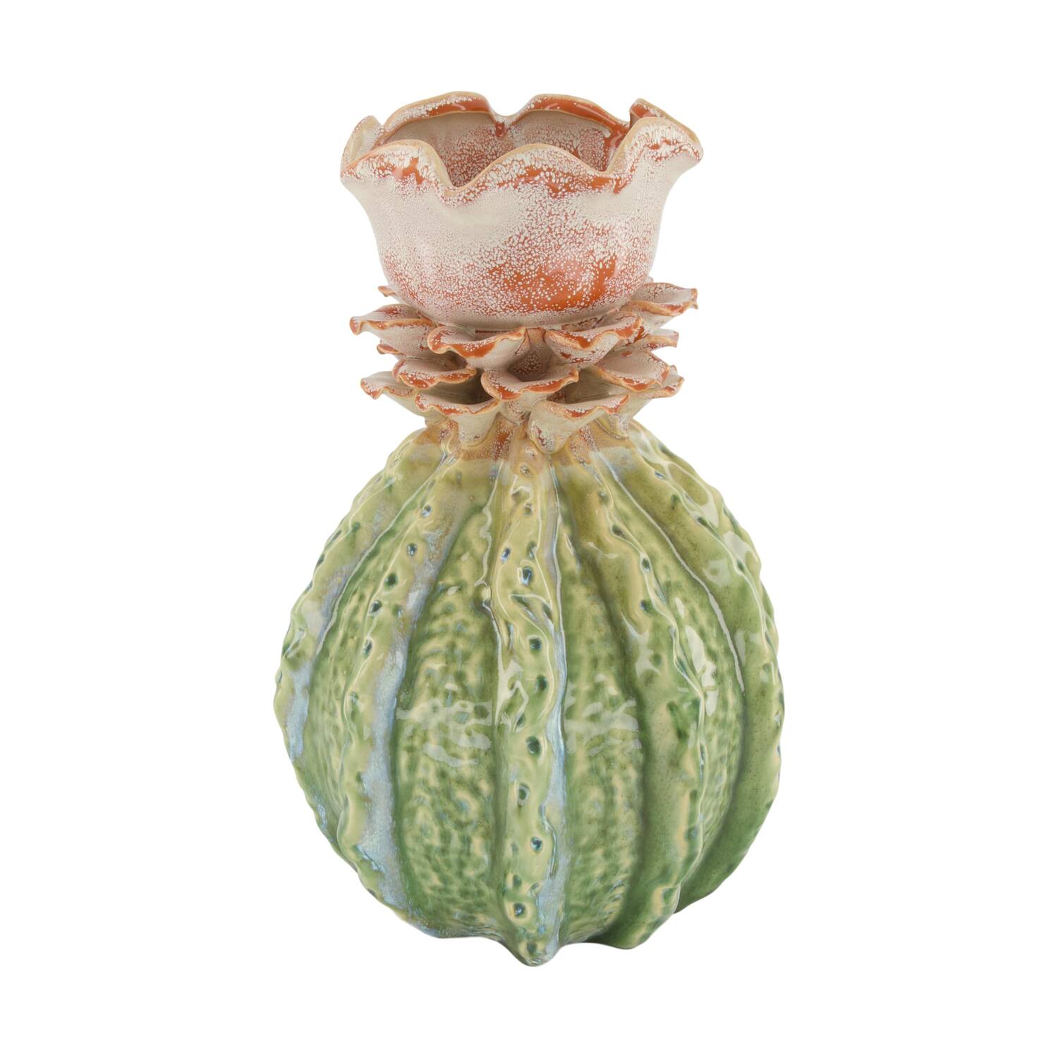 Vase ceramic 21x21x33cm - Green