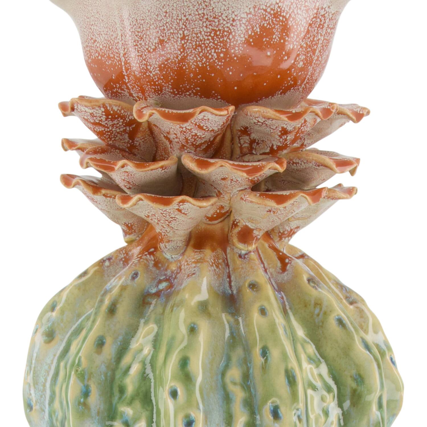 Vase ceramic 21x21x42cm - Green