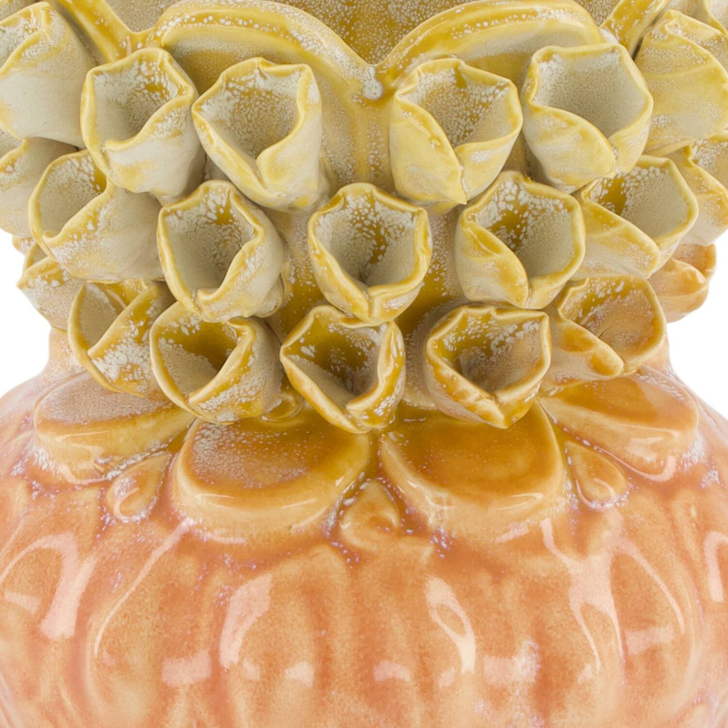Vase ceramic 17.5x17.5x21cm - Orange