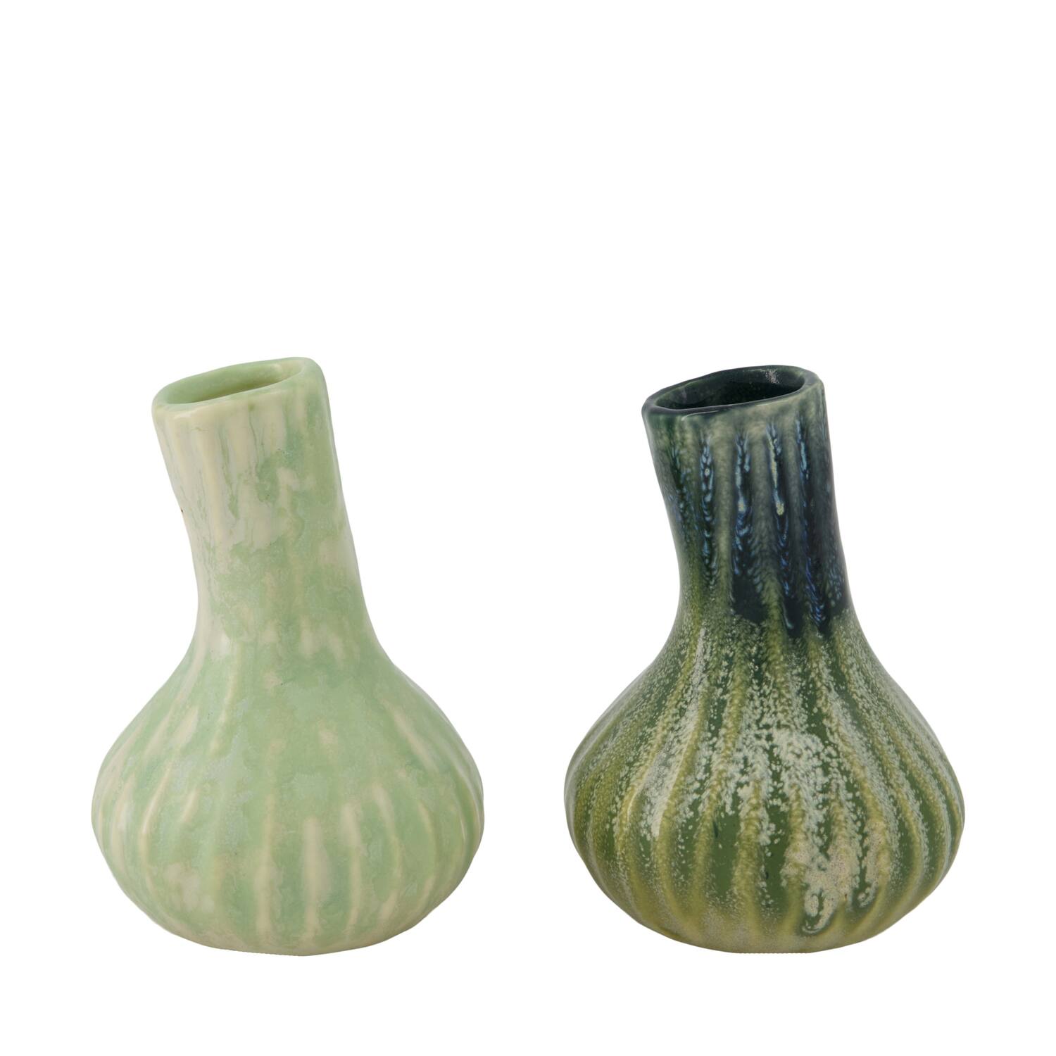 Vase ceramic 7.5x7.5x11cm C2 - Green