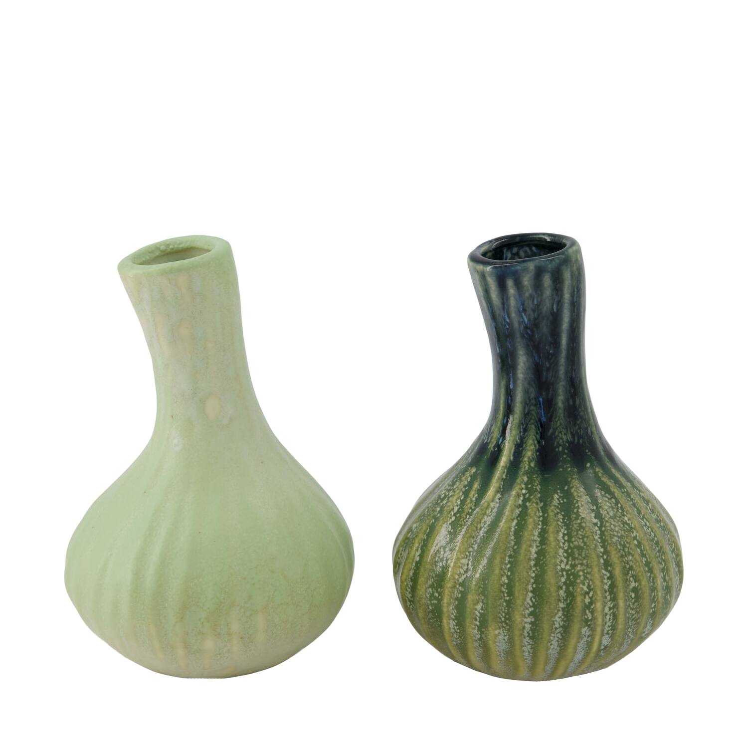 Vase ceramic 9.5x9.5x14.5cm C2 - Green