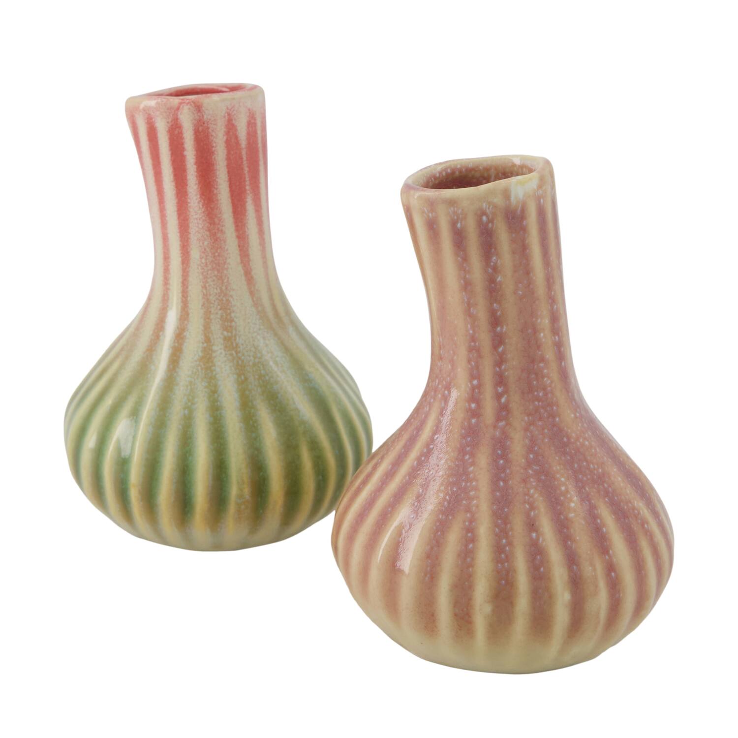 Vase ceramic 7.5x7.5x11cm C2 - Pink