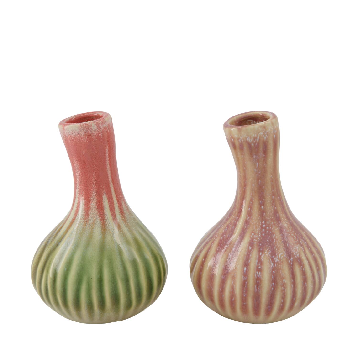 Vase ceramic 9.5x9.5x14.5cm C2 - Pink