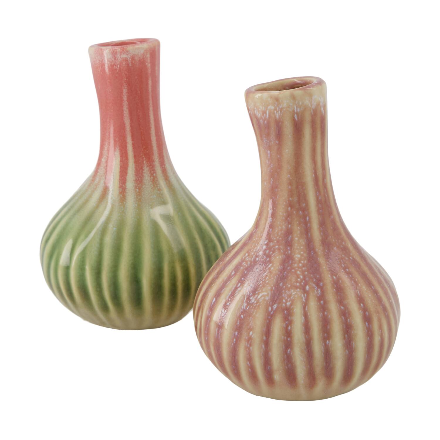 Vase ceramic 9.5x9.5x14.5cm C2 - Pink