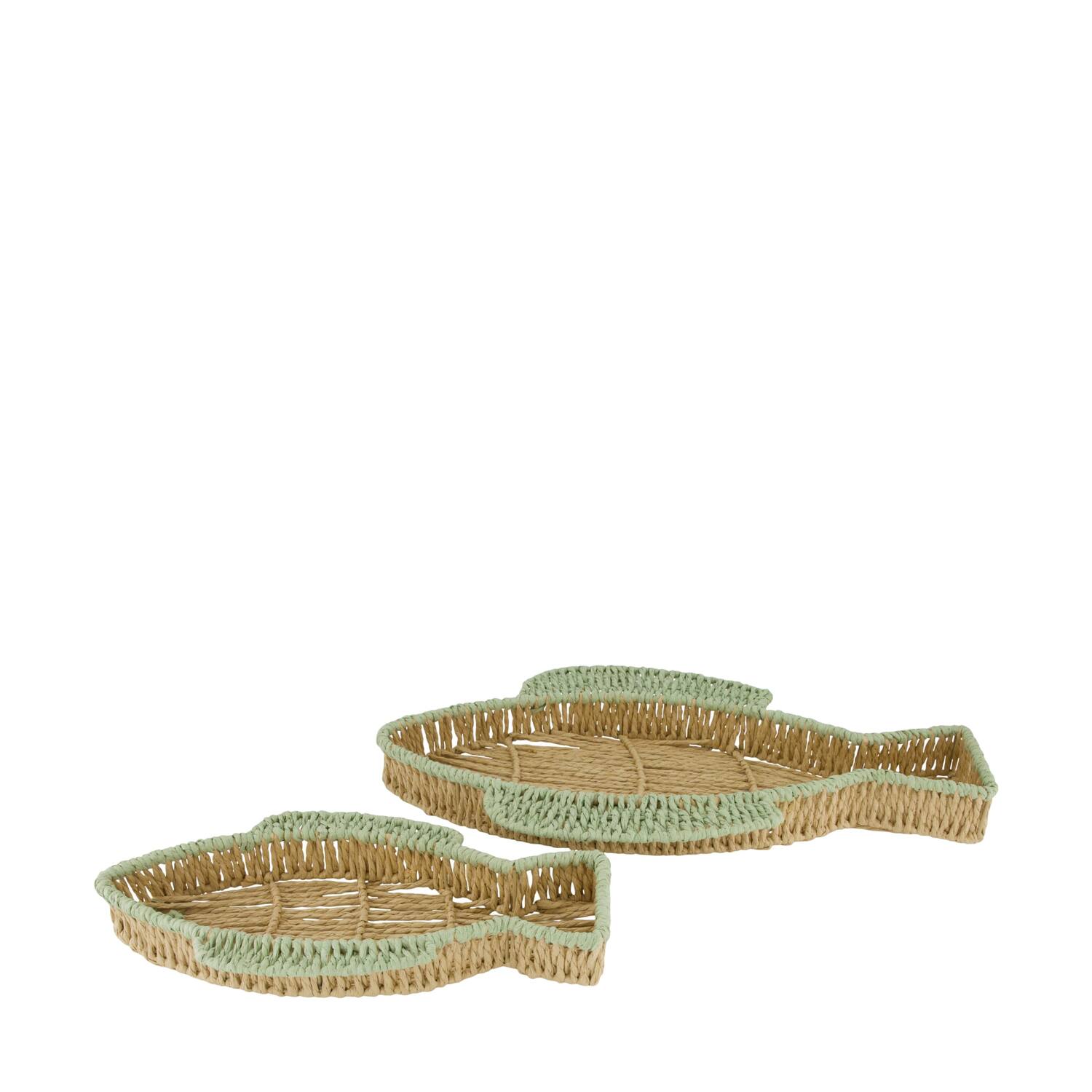 Tray fish paper rope 46x26x5cm S/2