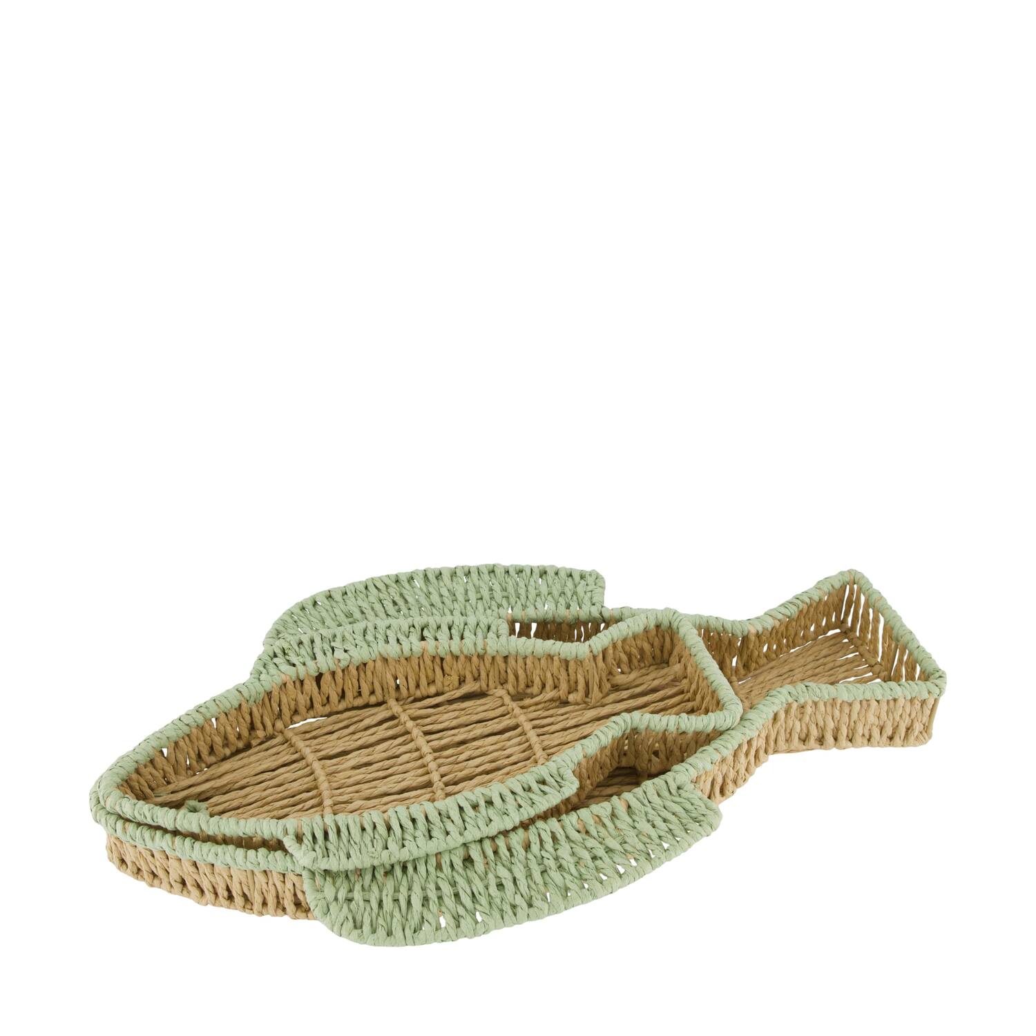 Tray fish paper rope 46x26x5cm S/2