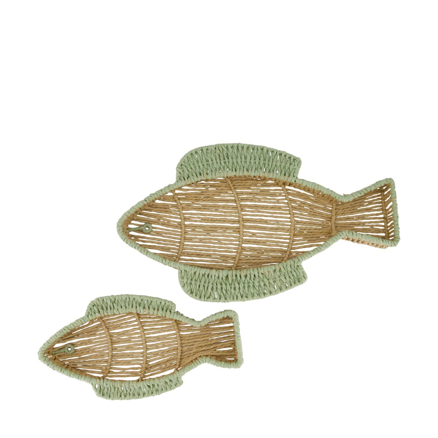 Tray fish paper rope 46x26x5cm S/2