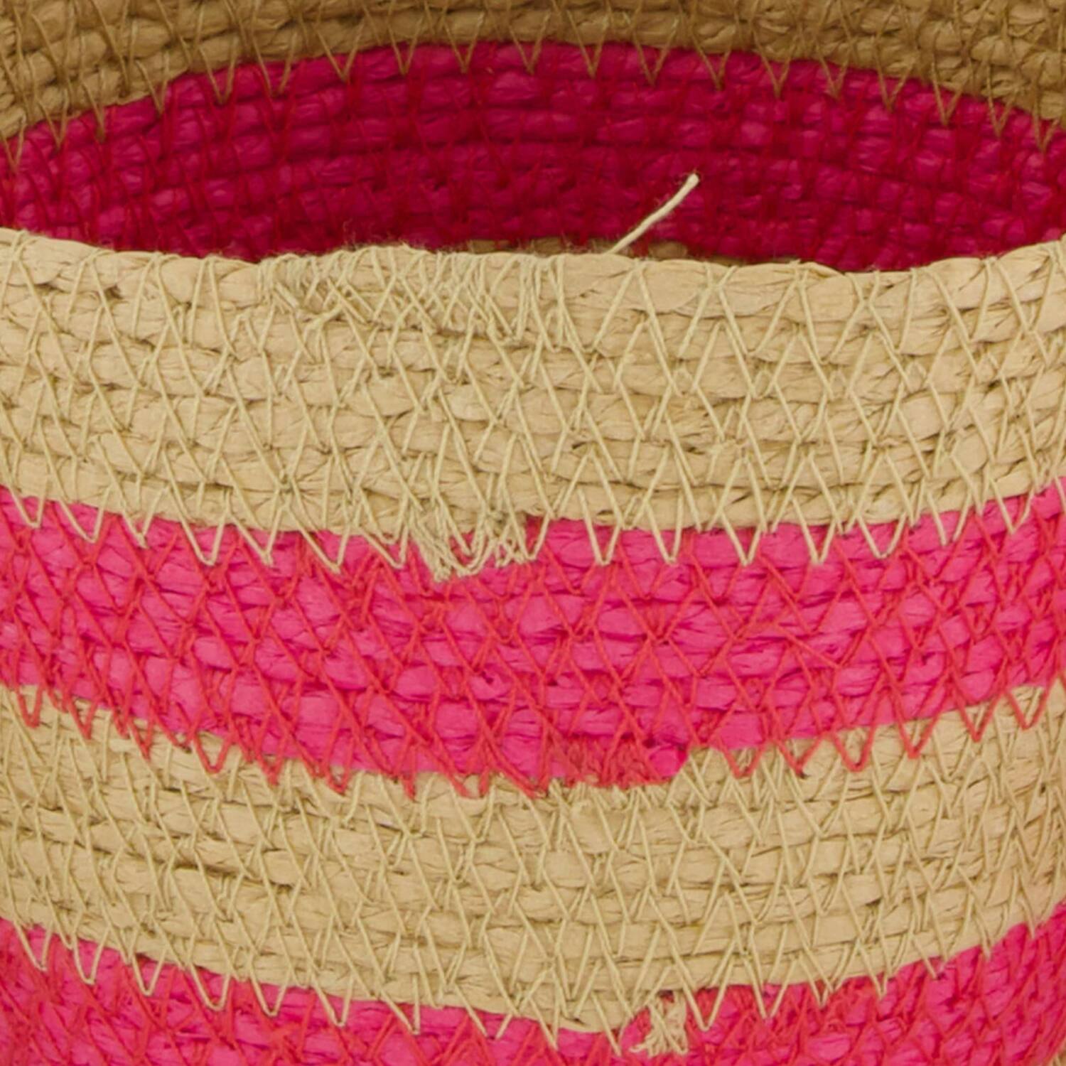 Planter paper rope with plastic 12x12x11cm A3 - Pink