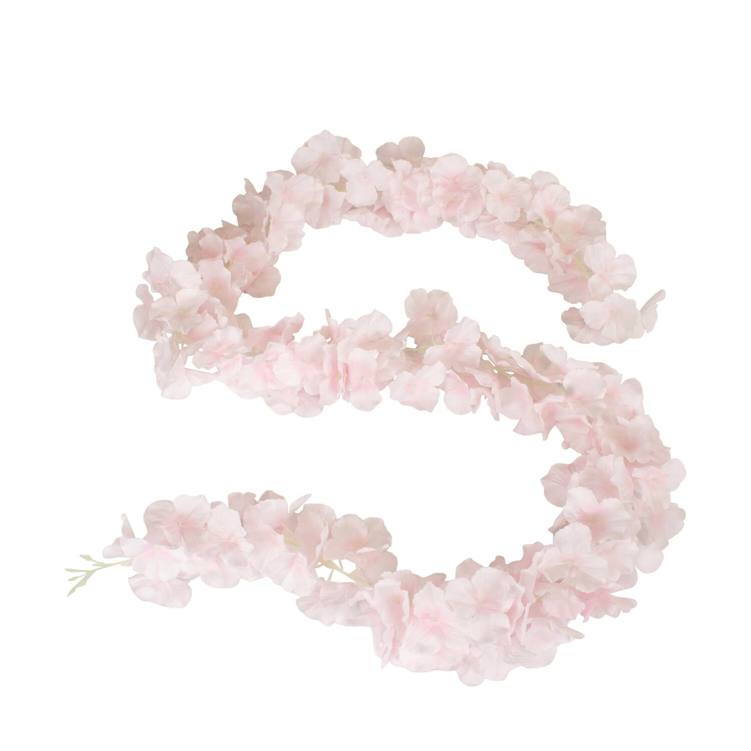 Garland flower frangipani silk 180x10x10cm - Pink