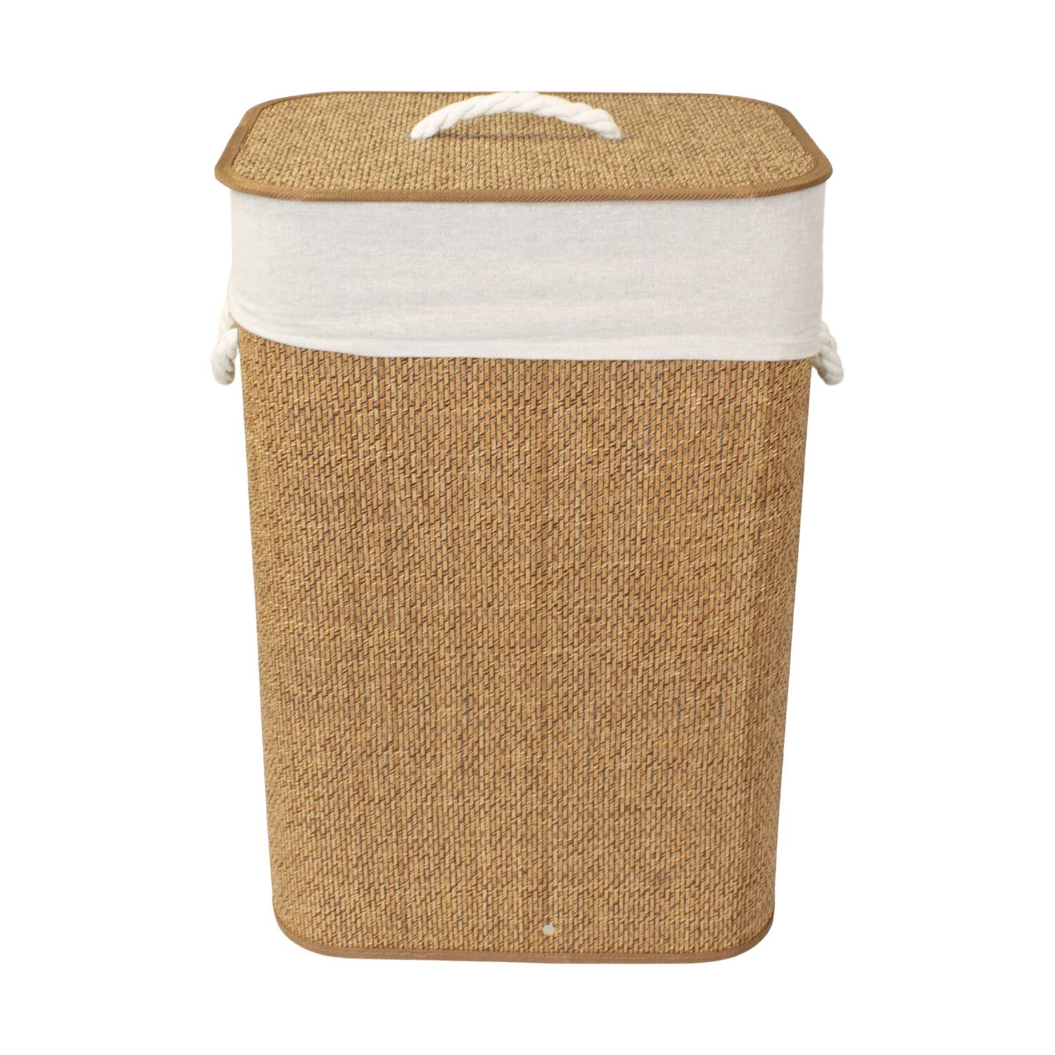 Laundry basket mdf / bamboo 38x28x58cm KD