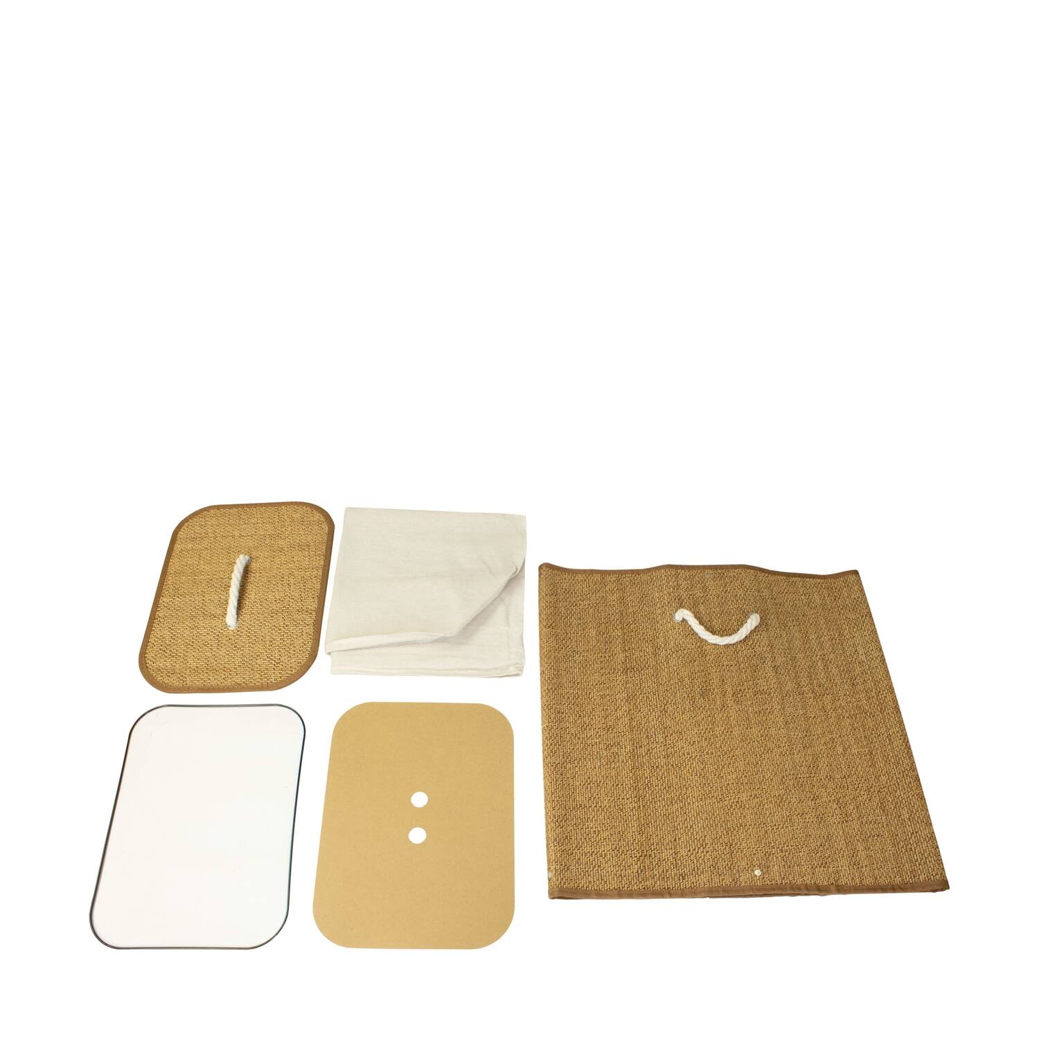 Laundry basket mdf / bamboo 38x28x58cm KD