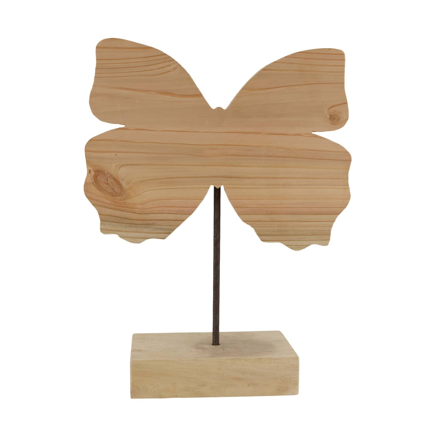 Butterfly fir wood on stand 30x23x44cm KD