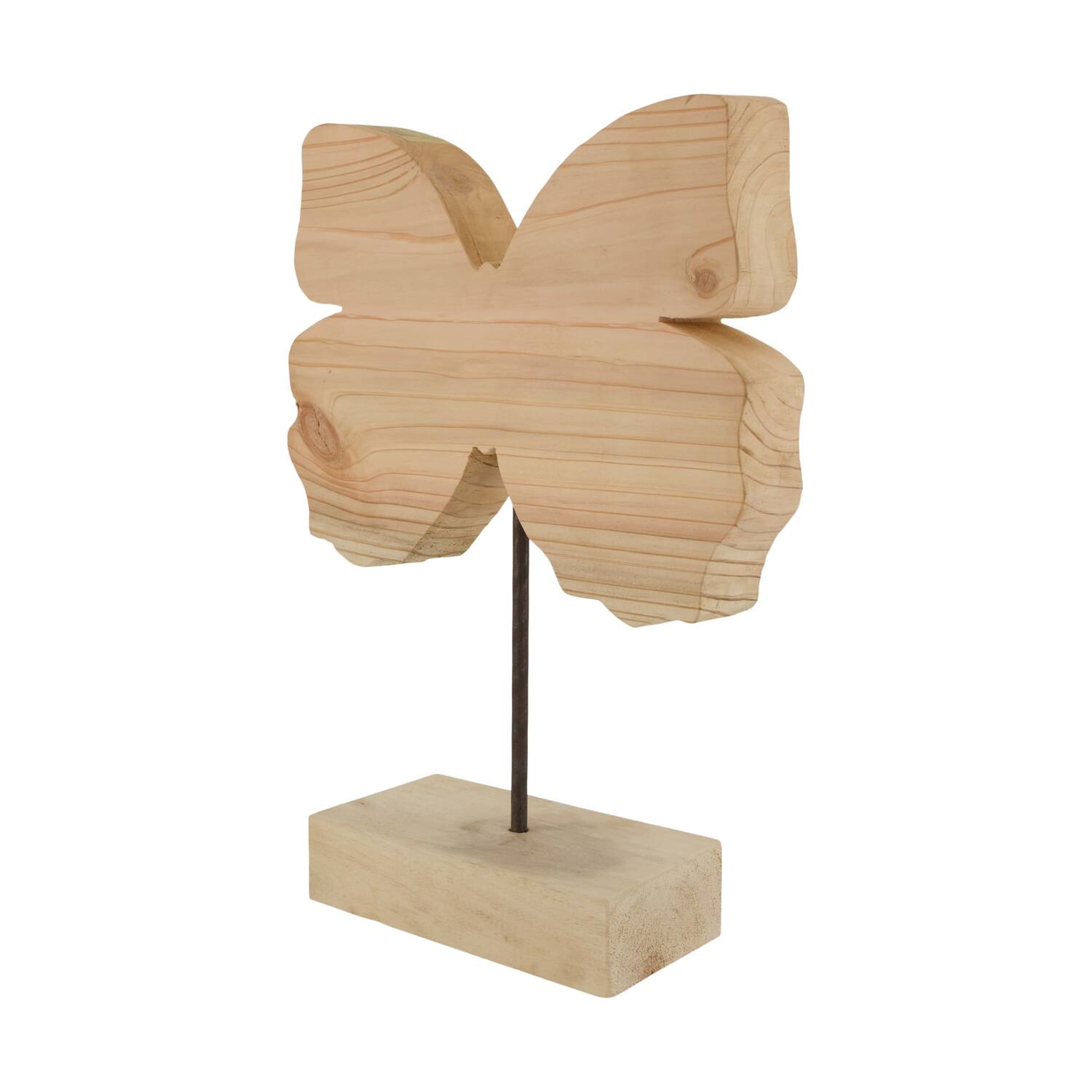 Butterfly fir wood on stand 30x23x44cm KD