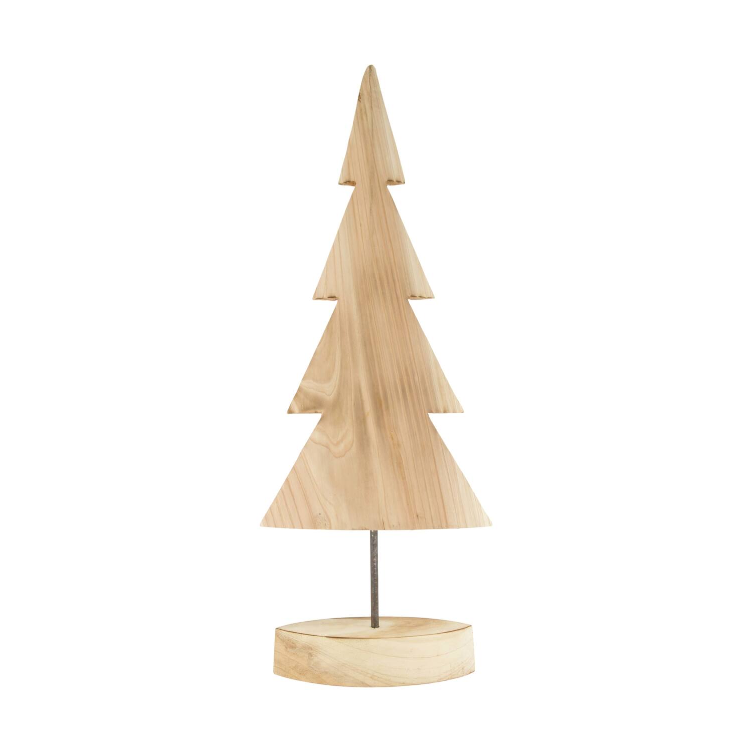 Tree fir wood on feet 24x5x60cm KD - Natural