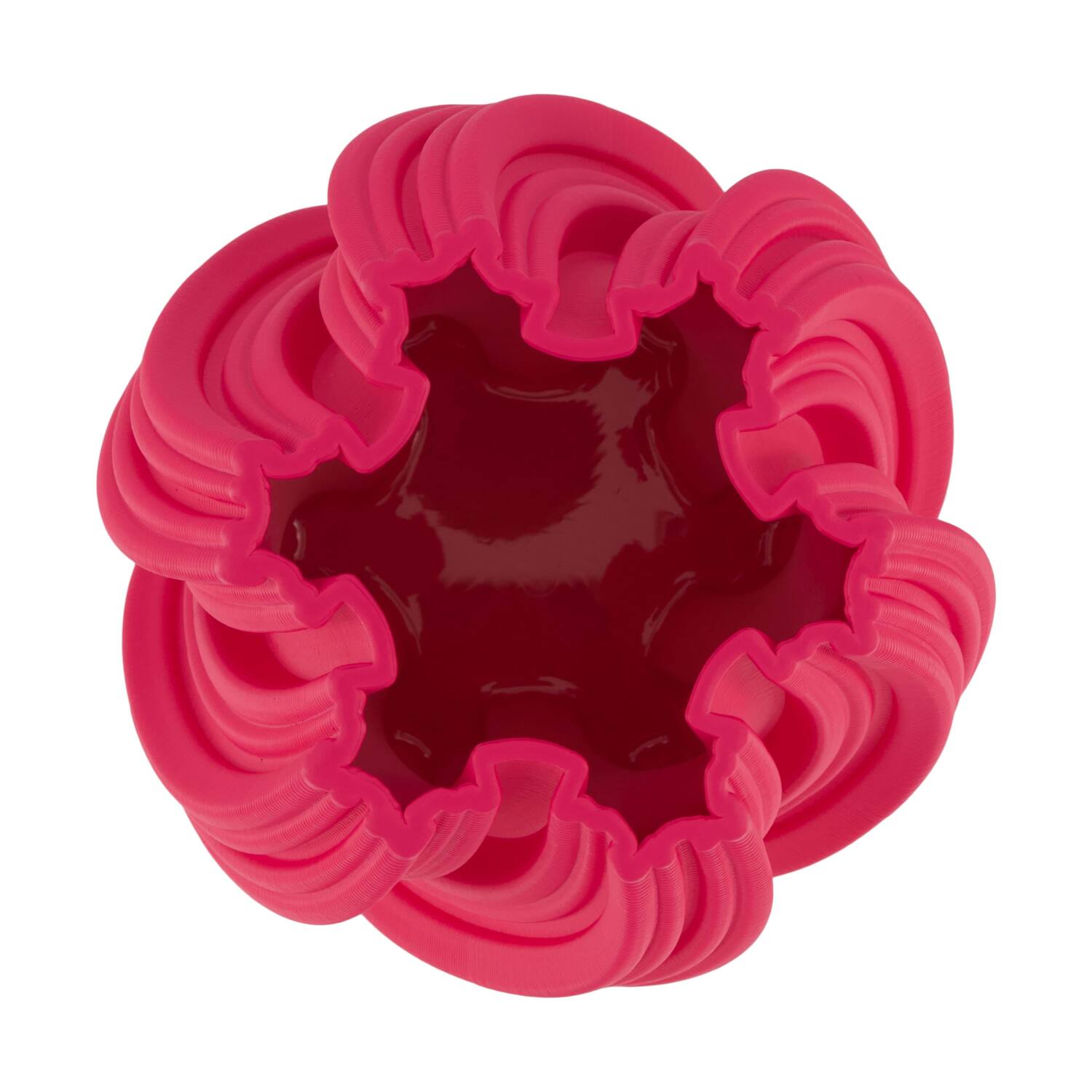 Vase 3D ceramic 19x19x24cm - Pink
