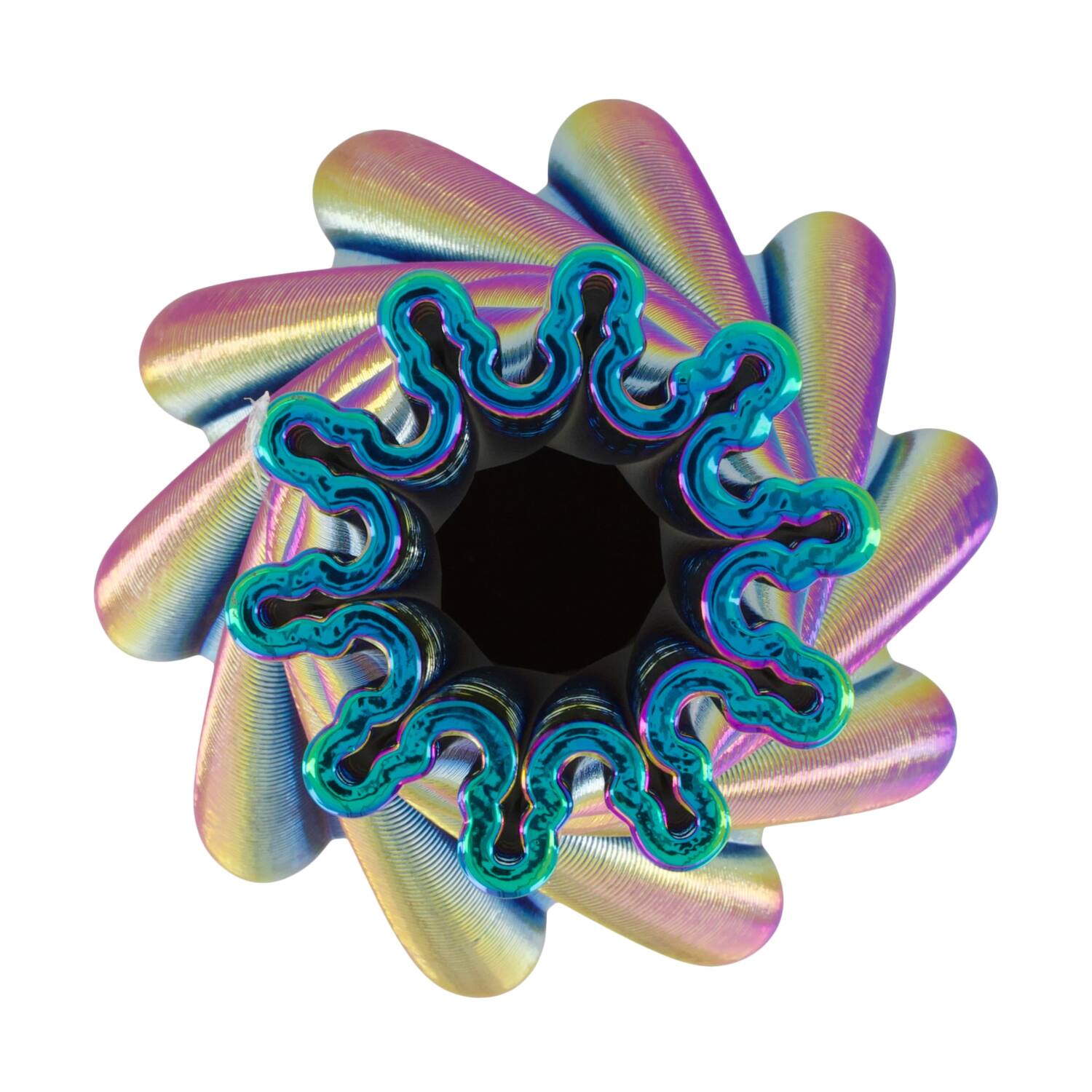 Vase 3D ceramic 16x16x28cm - Multi