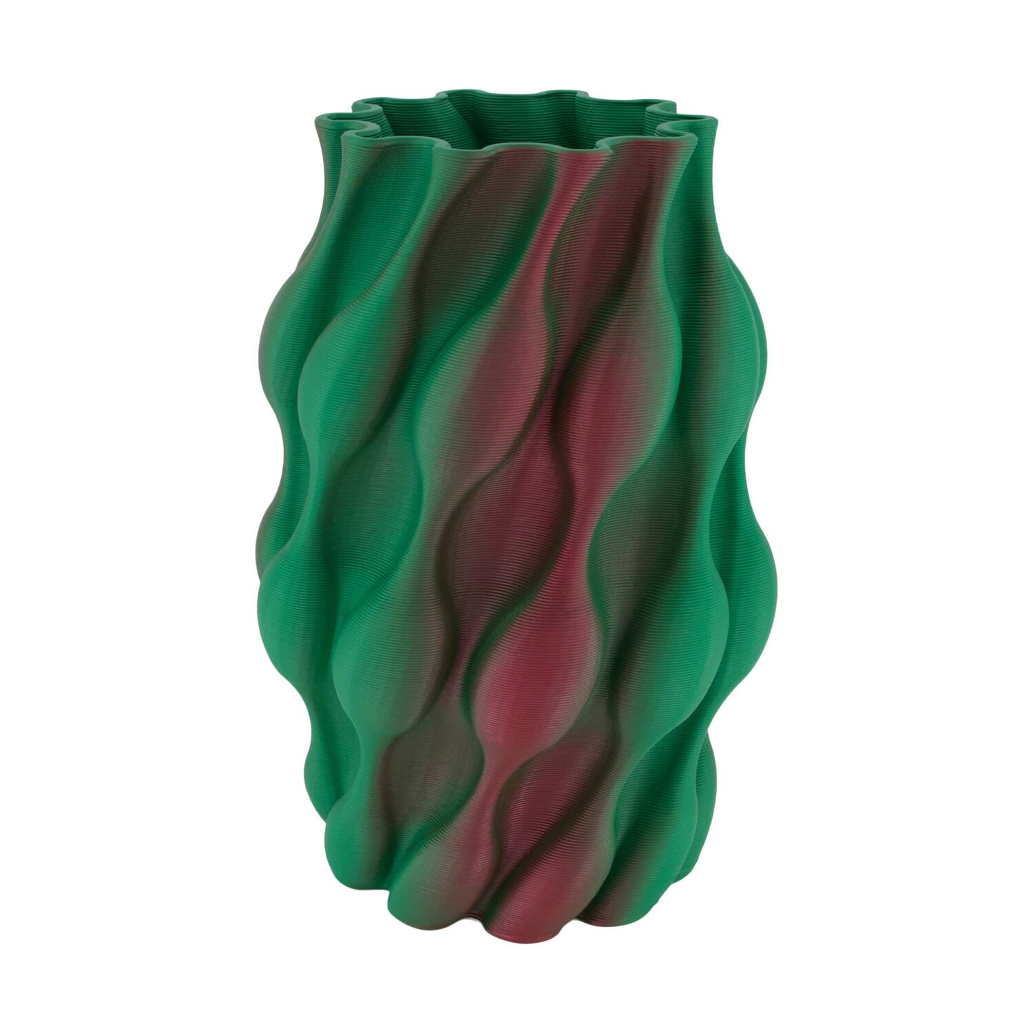Vase 3D ceramic 23x22x28.5cm - Green