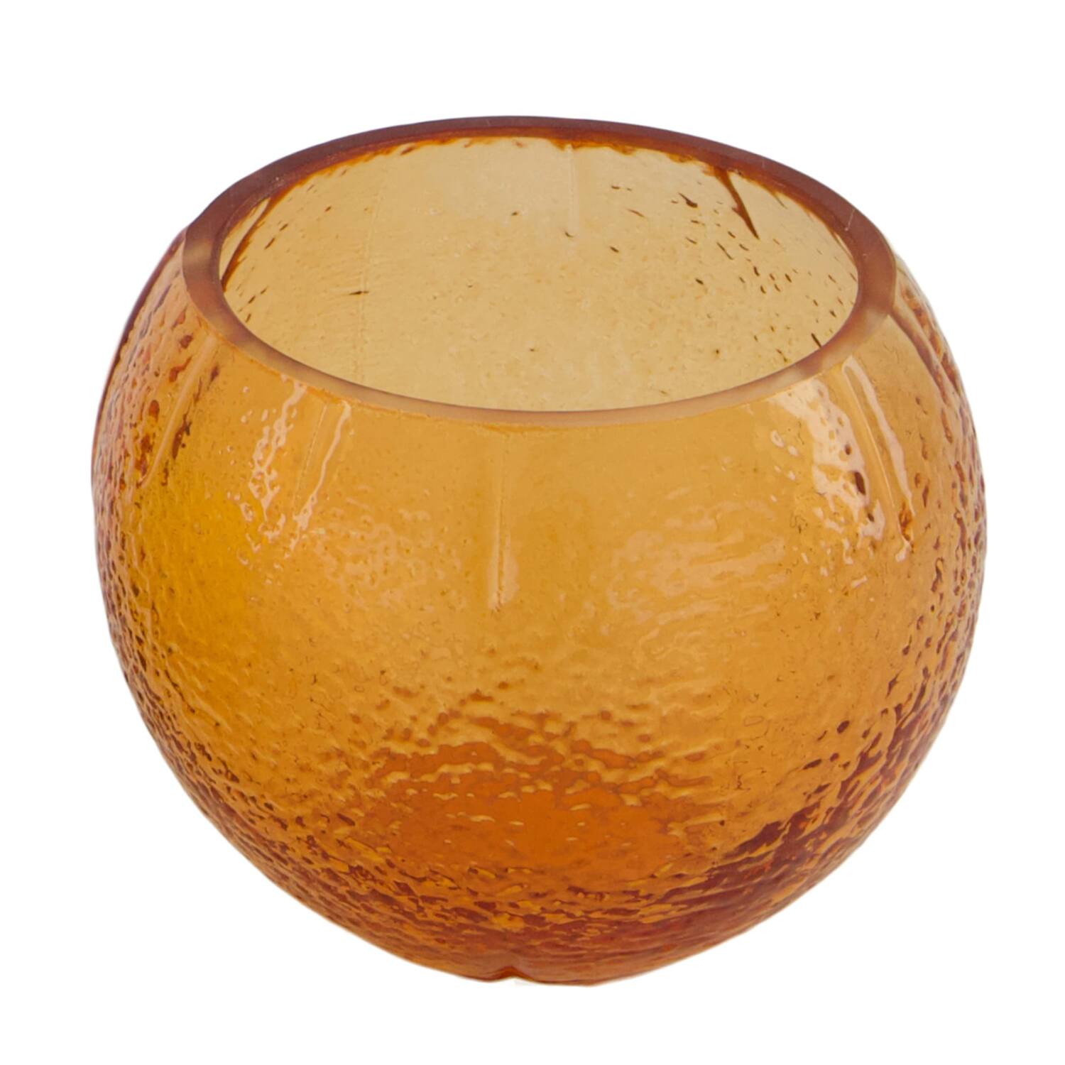 Tealight holder lemon glass 8.4x8.4x6.6cm C3 - Multi