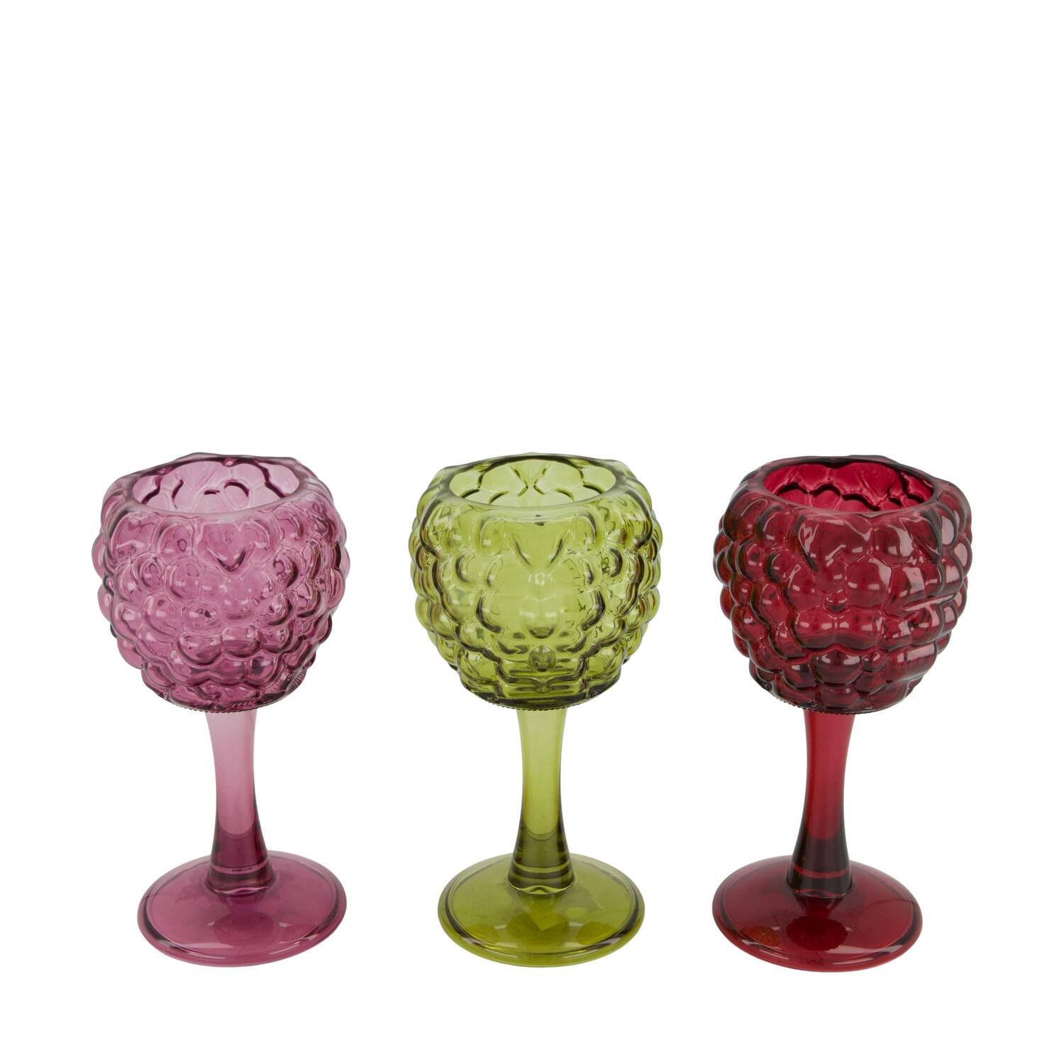 Tealight holder grape glass 9.2x9.2x17.7cm - Multi