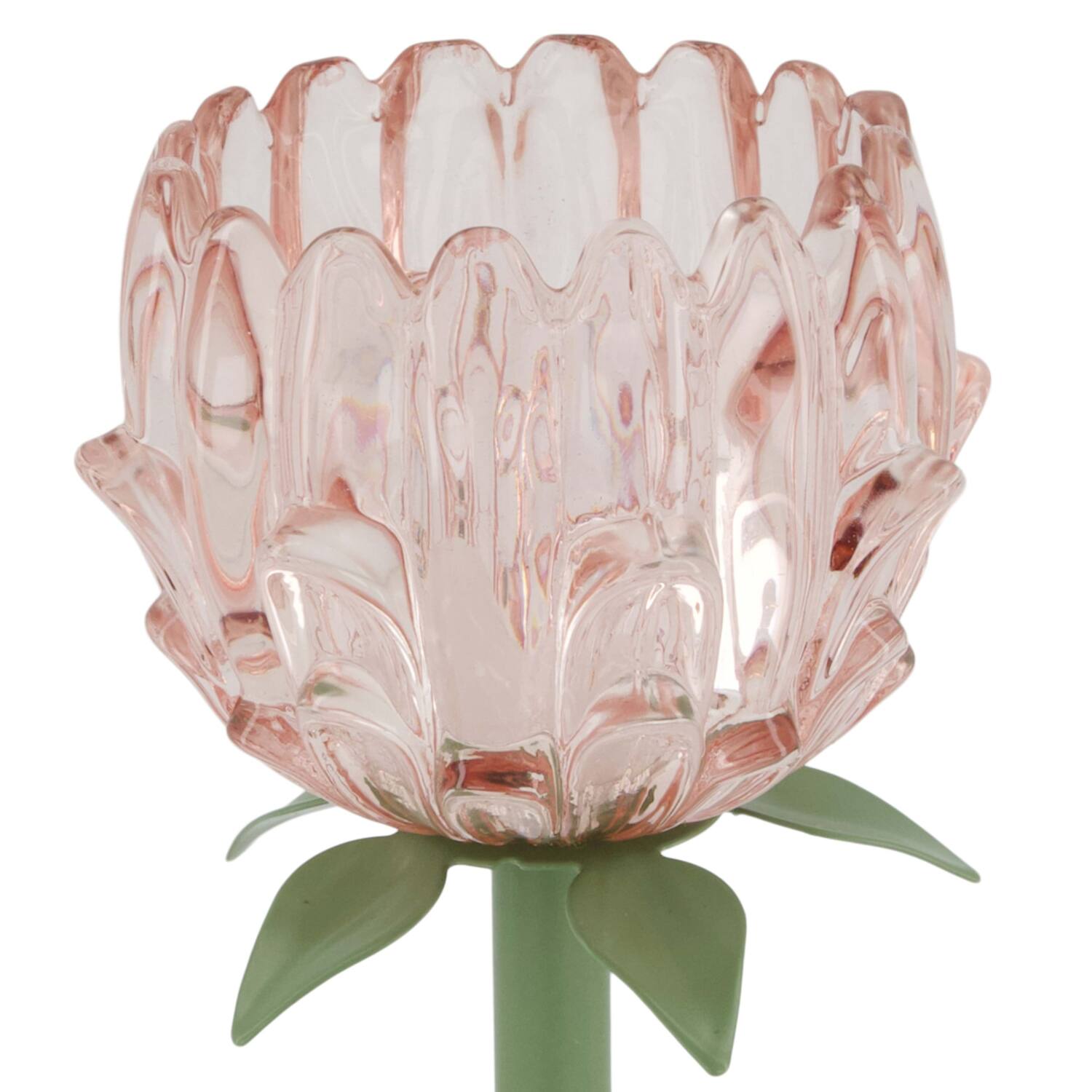 Table lamp rechargeable incl. cable glass 10.8x10.8x23cm - Pink