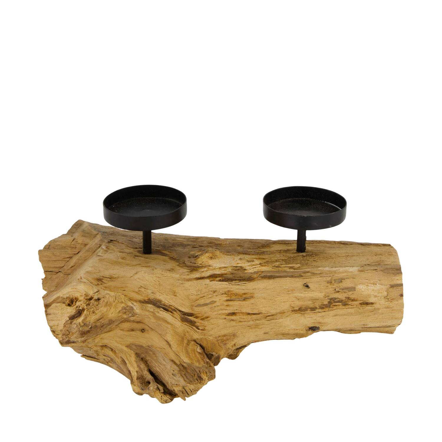 Pillar candle holder root 28x18x12cm - Natural