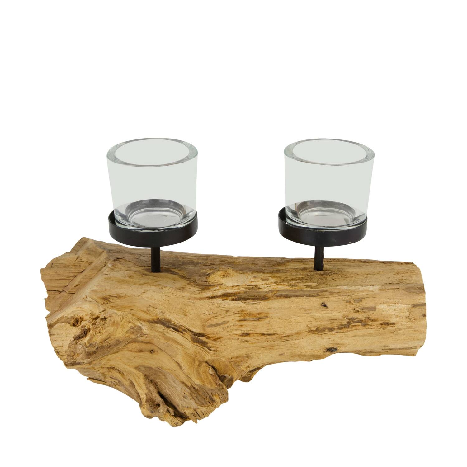 Pillar candle holder root 28x18x12cm - Natural