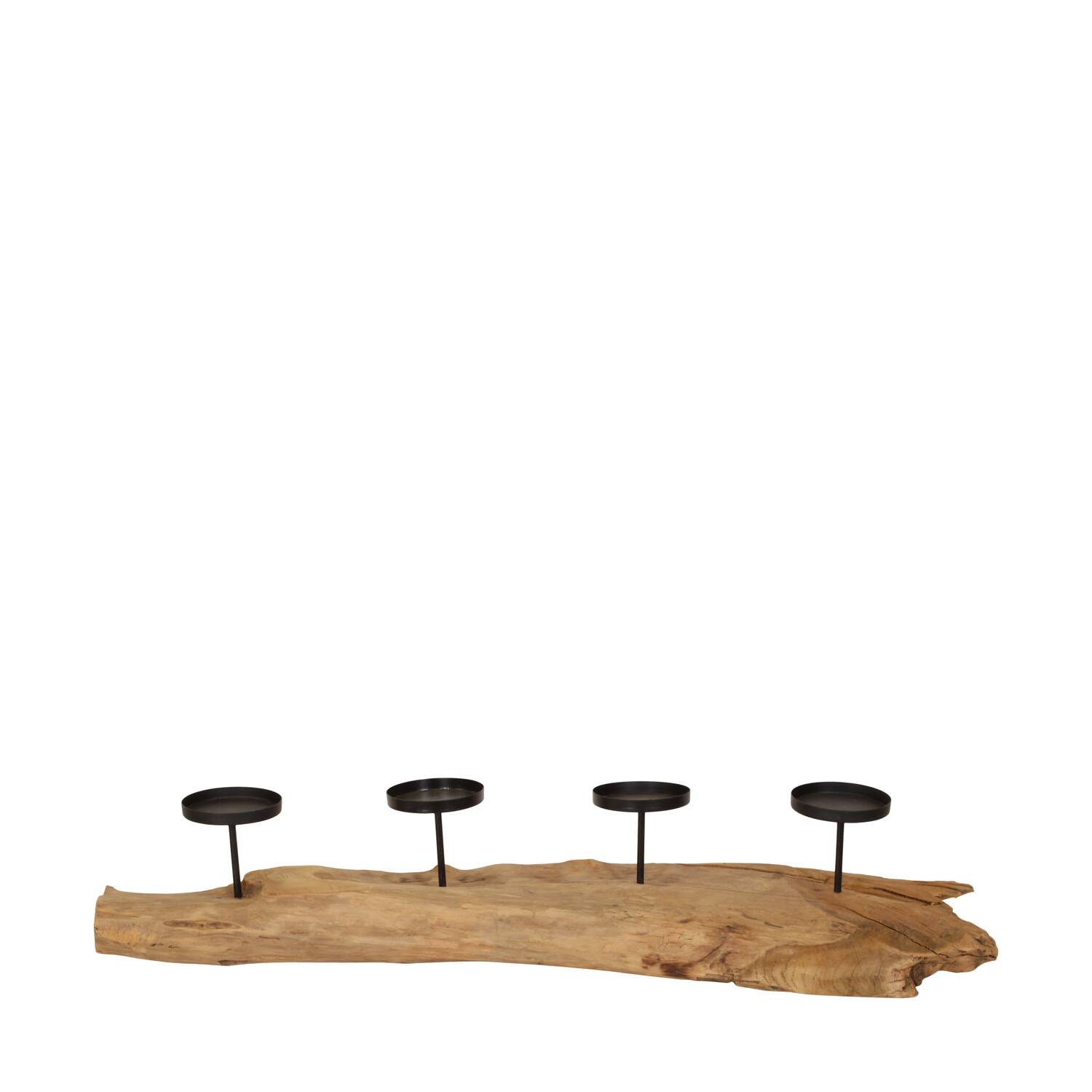 Pillar candle holder root 78x18x22cm - Natural