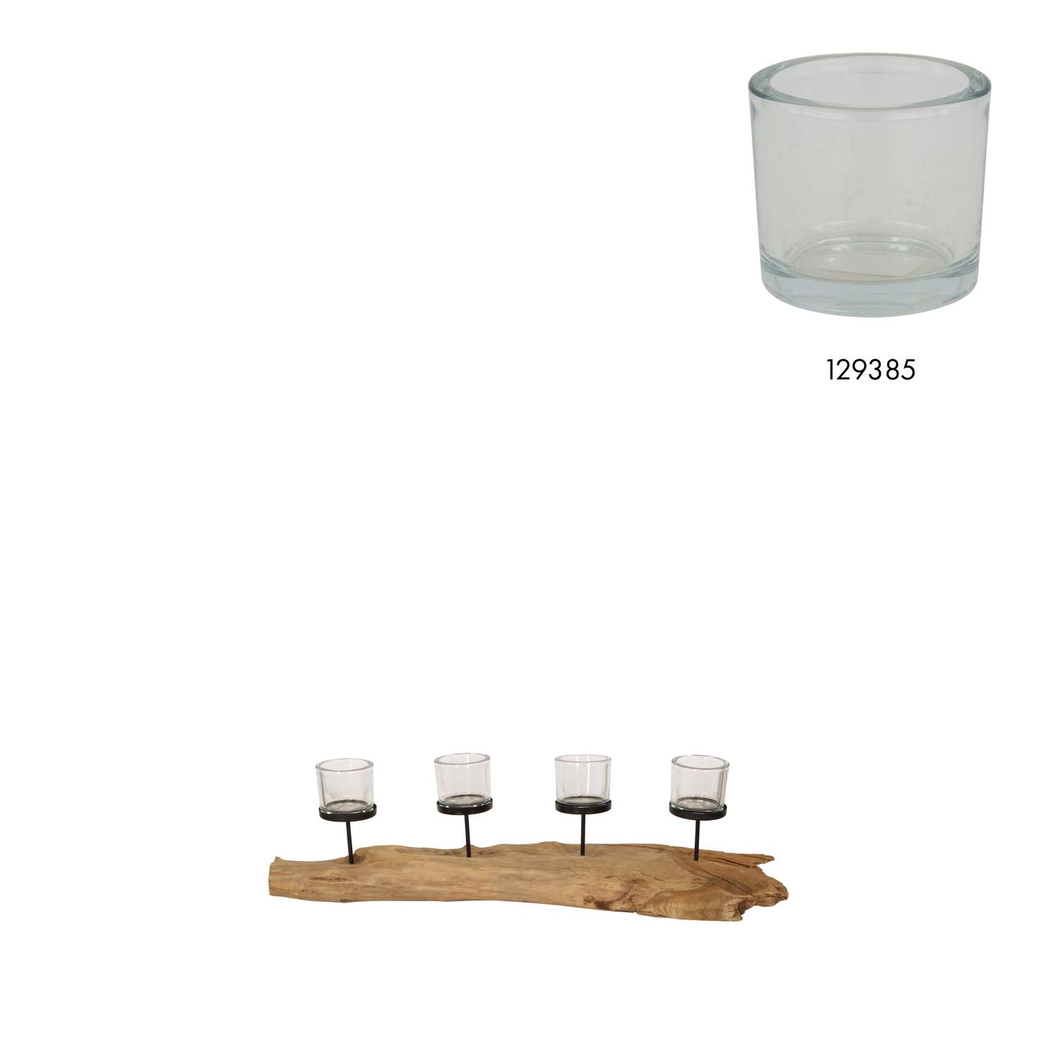 Pillar candle holder root 78x18x22cm - Natural