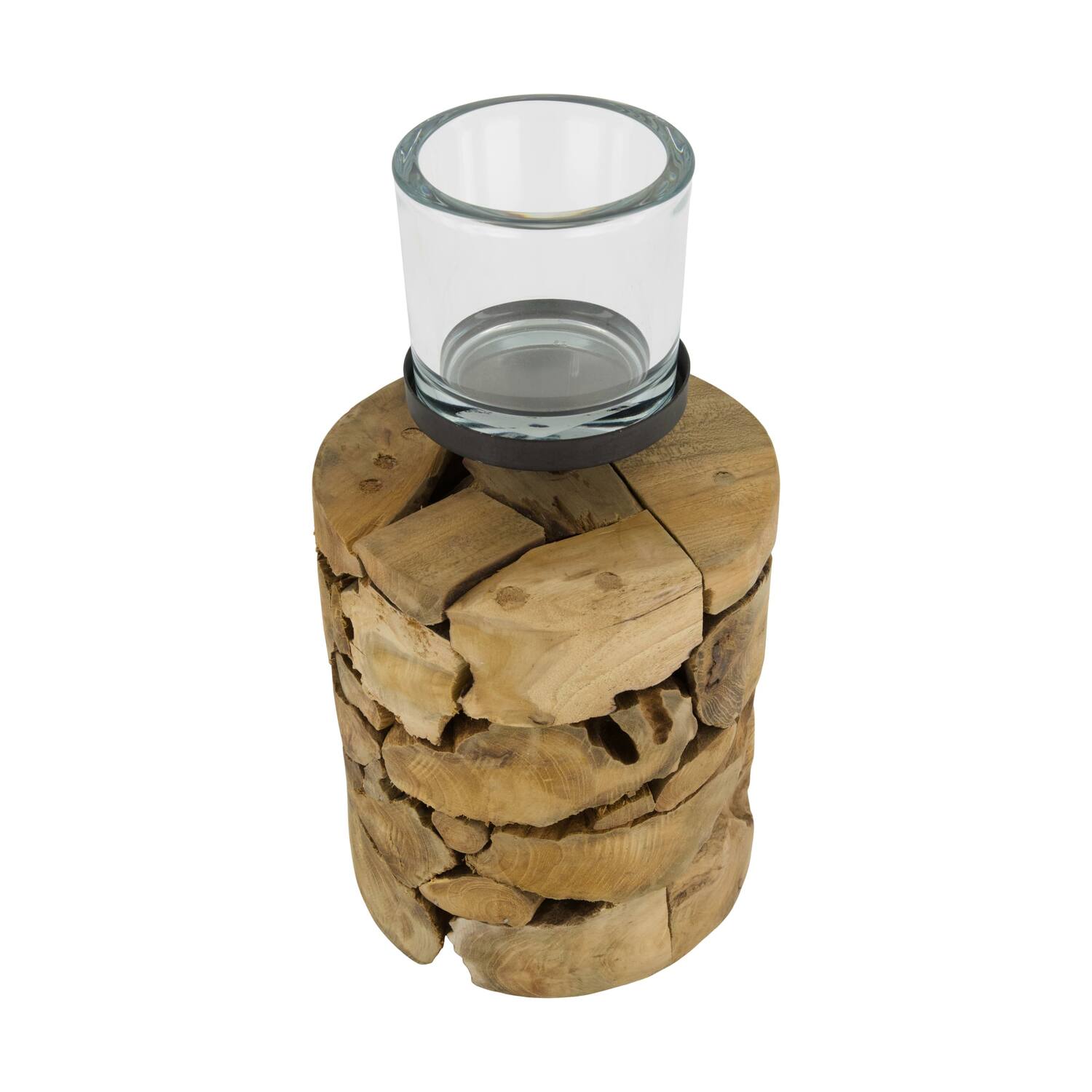 Pillar candle holder root 15x15x22cm - Natural
