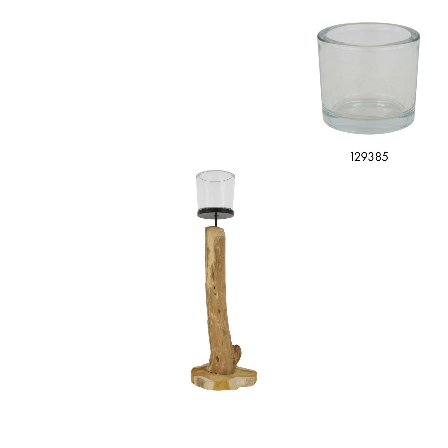 Pillar candle holder root 22x22x58cm - Natural