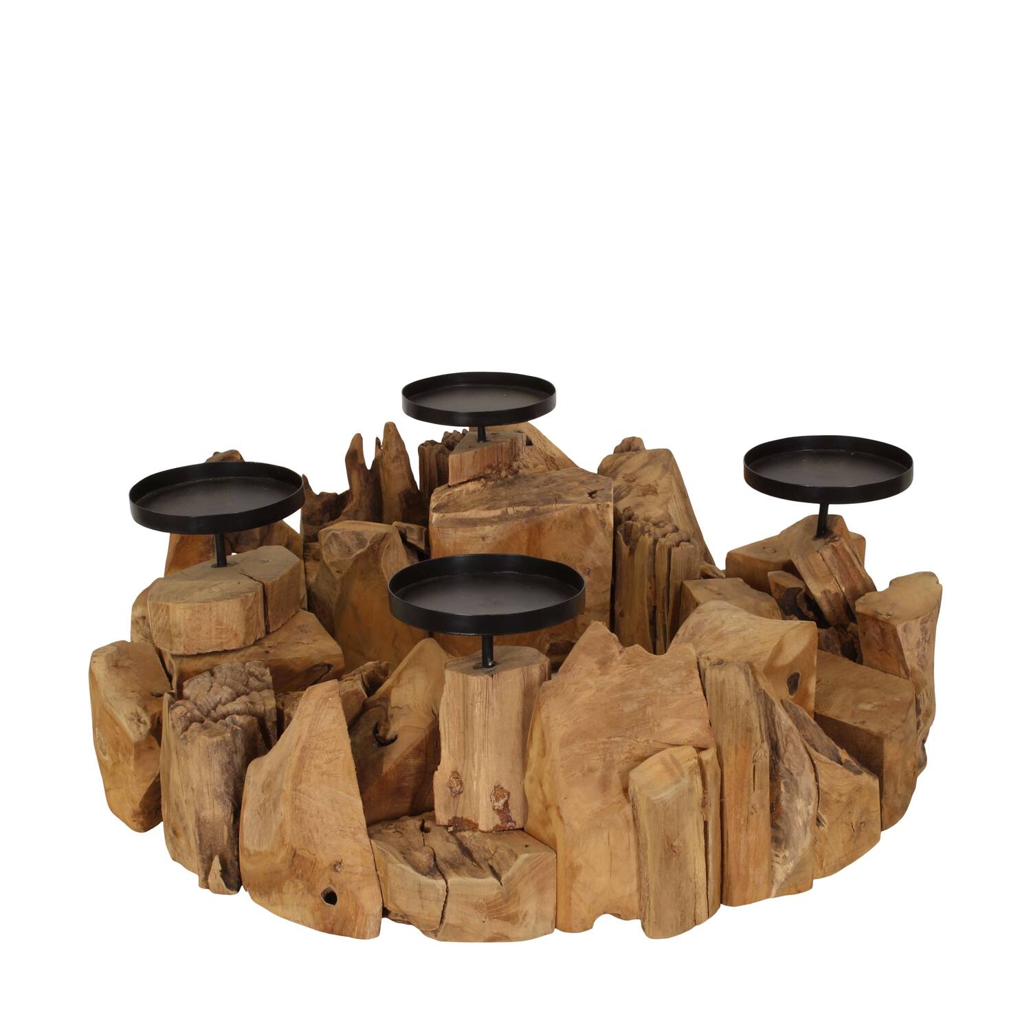 Pillar candle holder root 58x58x22cm - Natural