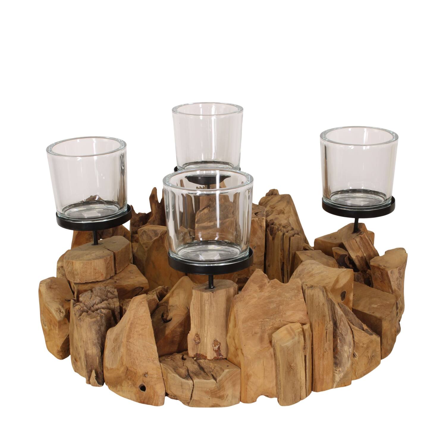 Pillar candle holder root 58x58x22cm - Natural