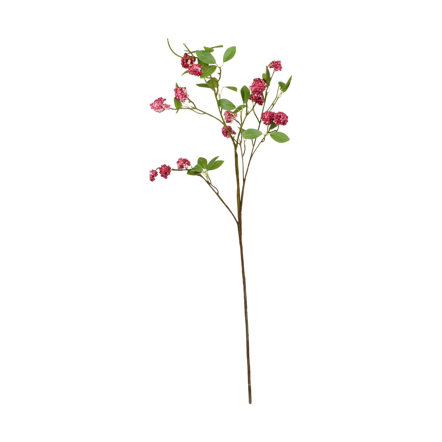 Branch berries artificial 119.5x25x5cm - Pink