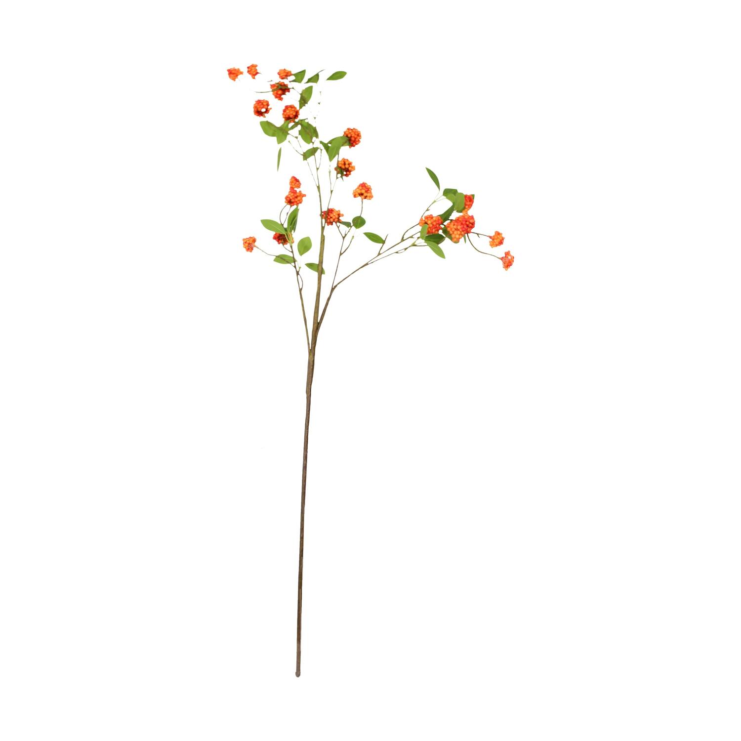 Branch berries artificial 119.5x25x5cm - Orange